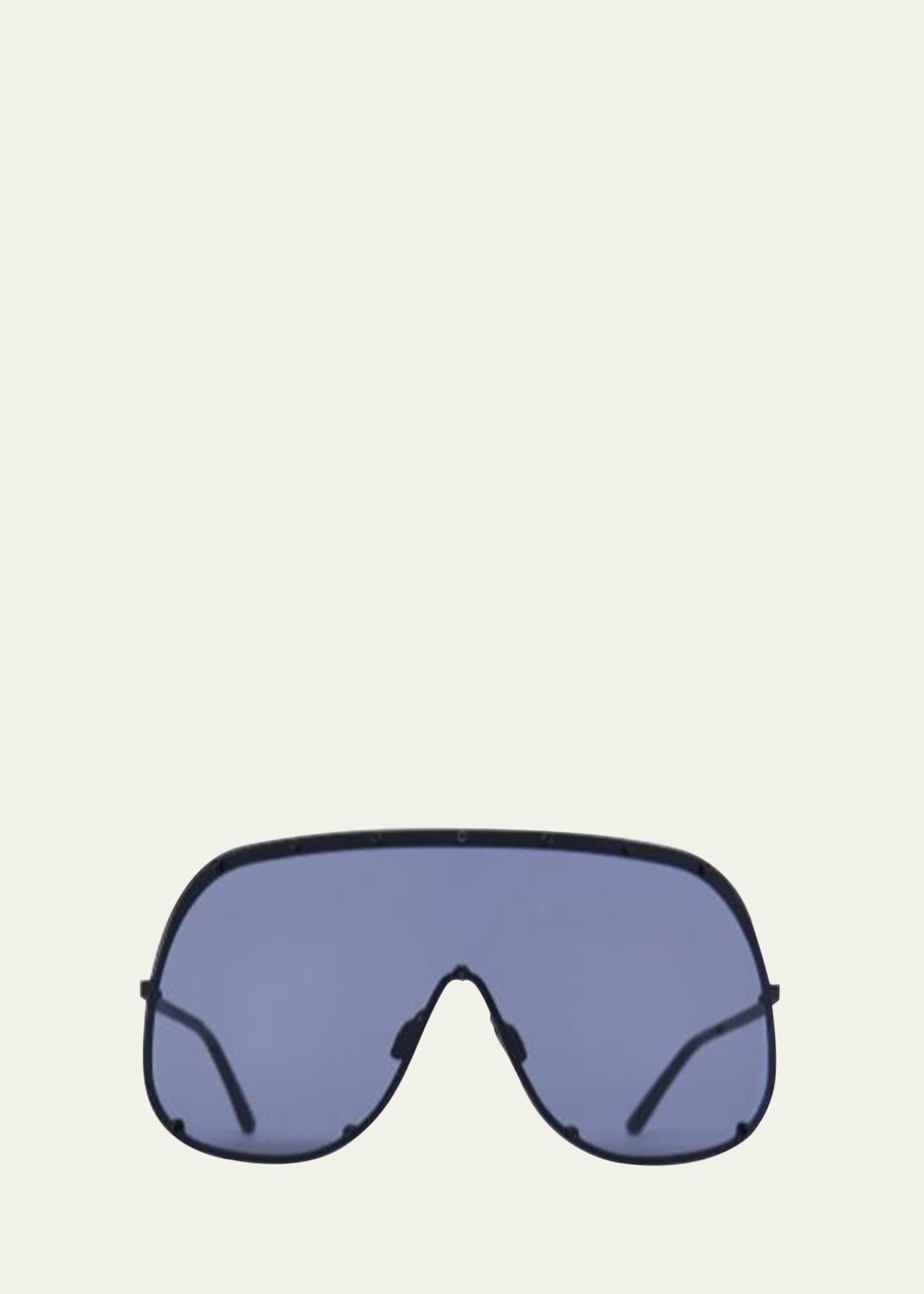 Rick Owens Men's Solid-Frame Shield Sunglasses Image 1 of 5