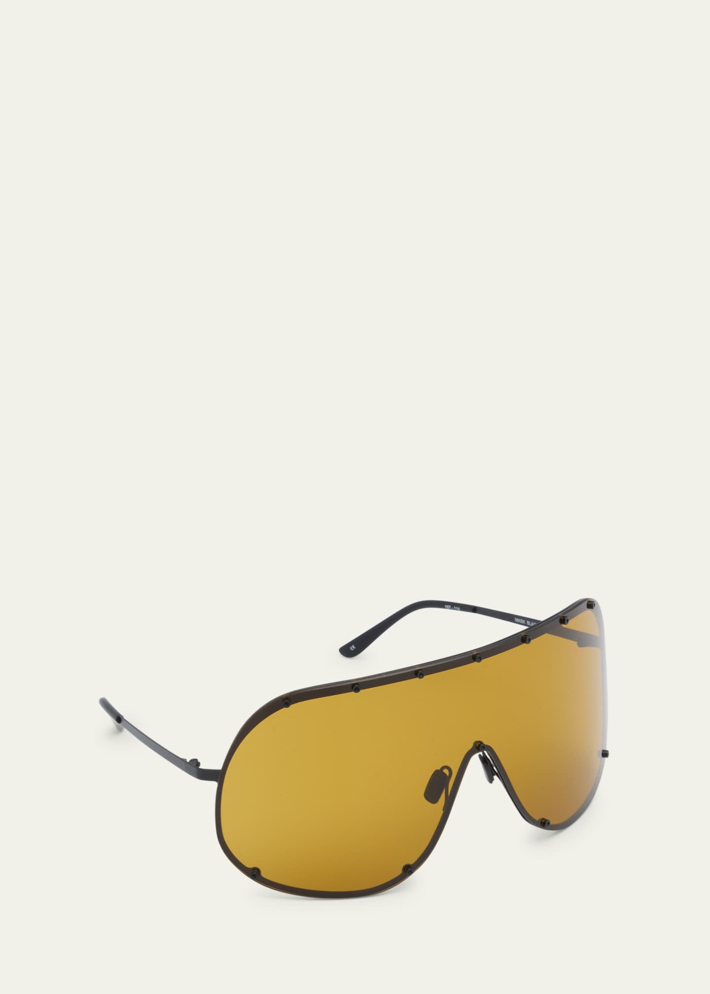 Rick Owens Men's Solid-Frame Shield Sunglasses Image 2 of 5