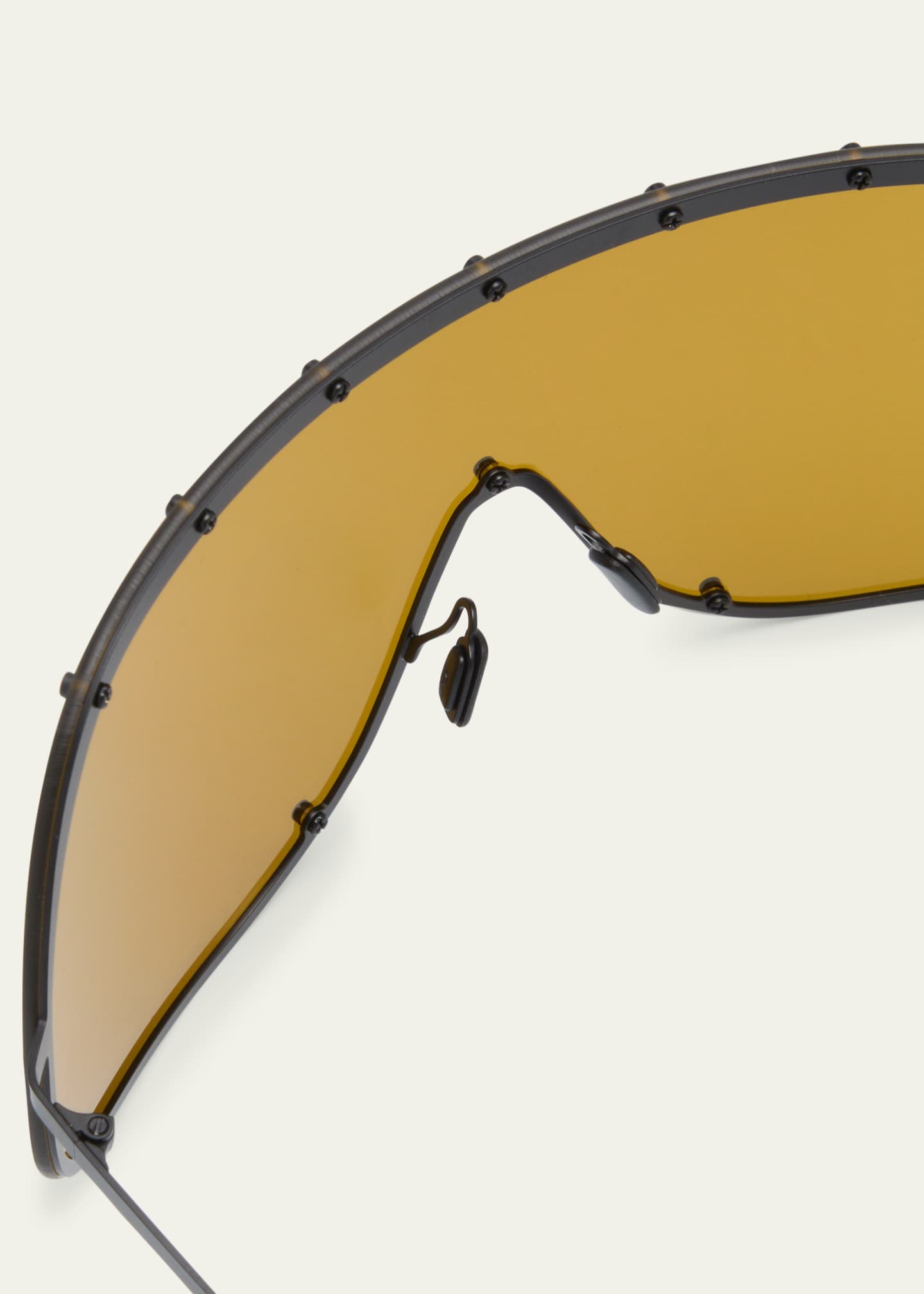 Rick Owens Men's Solid-Frame Shield Sunglasses Image 4 of 5