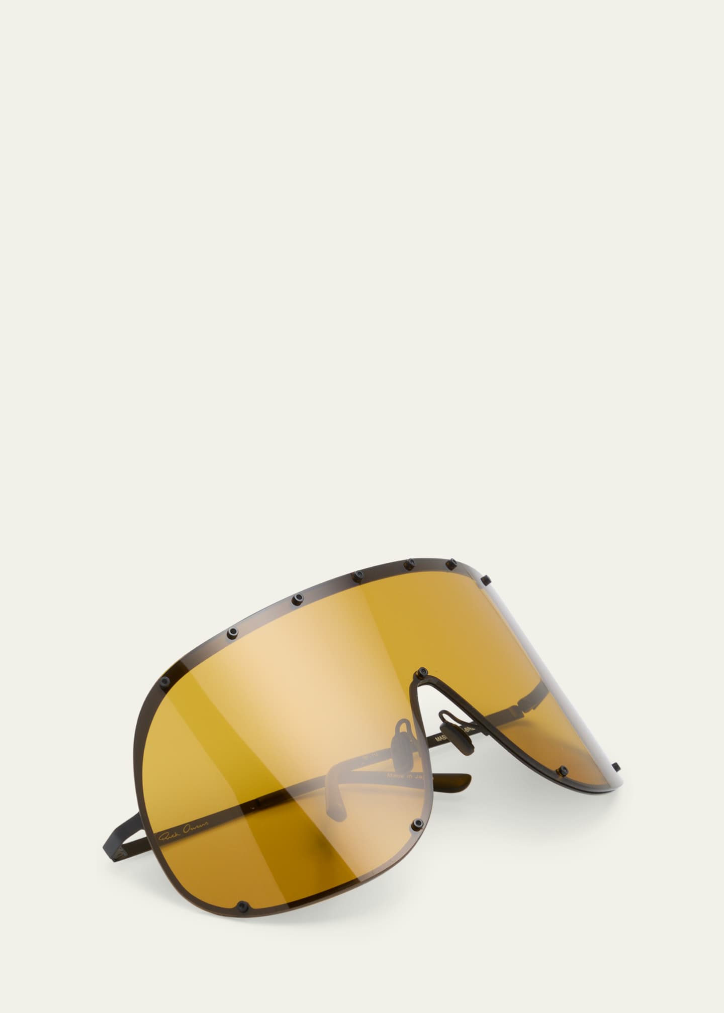 Rick Owens Men's Solid-Frame Shield Sunglasses Image 5 of 5