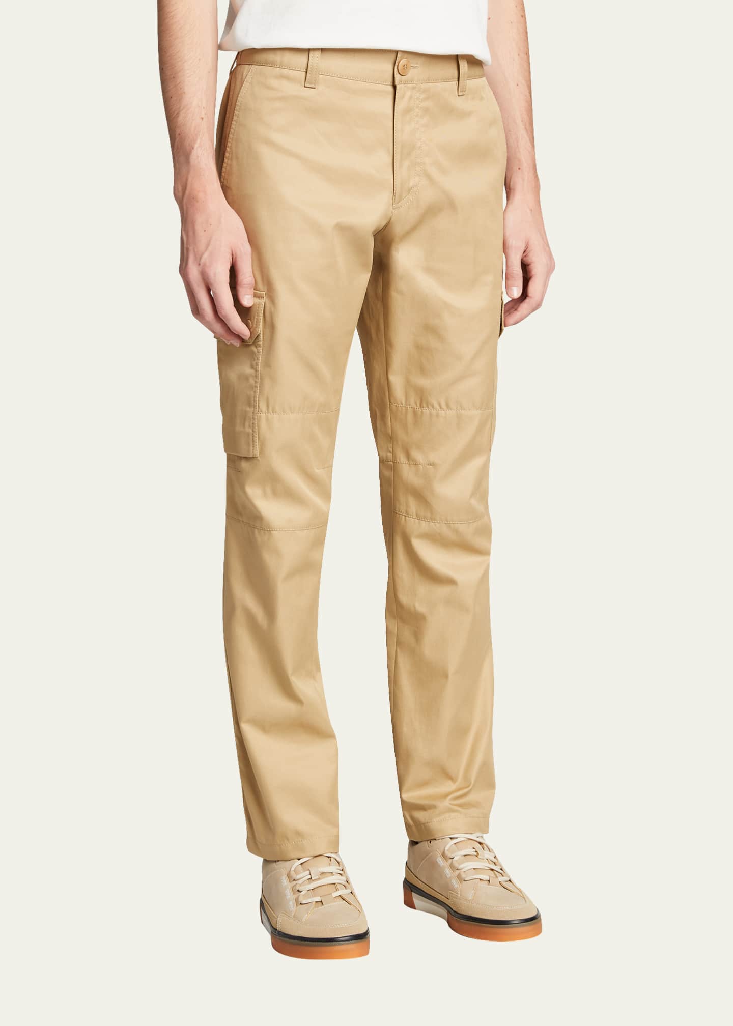 Brioni Men's Solid Cotton Cargo Pants Image 4 of 5