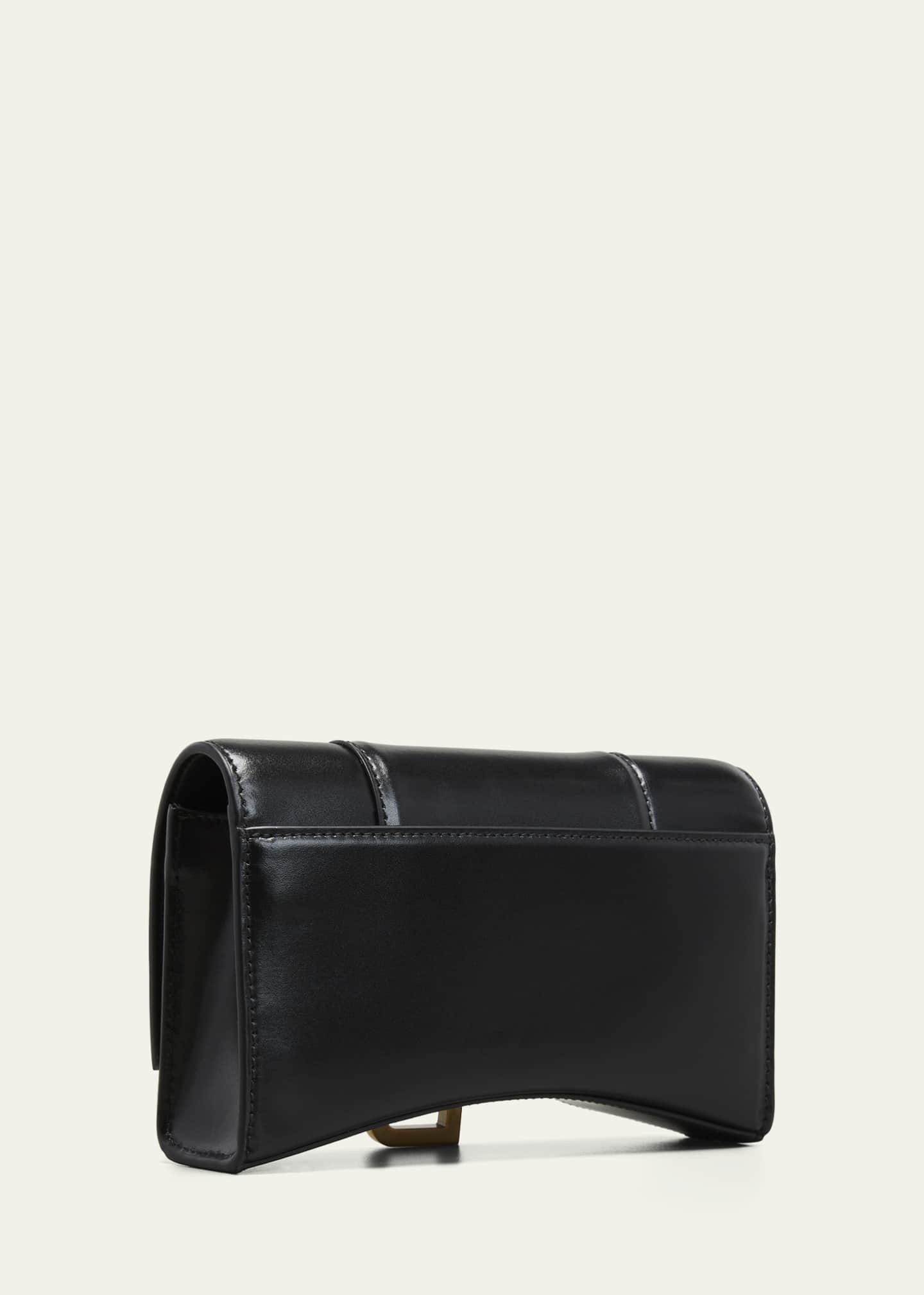 BALENCIAGA(バレンシアガ)Hourglass Leather Chain Wallet(SALE) Balenciaga Hourglass Chain Leather Wallet on Chain