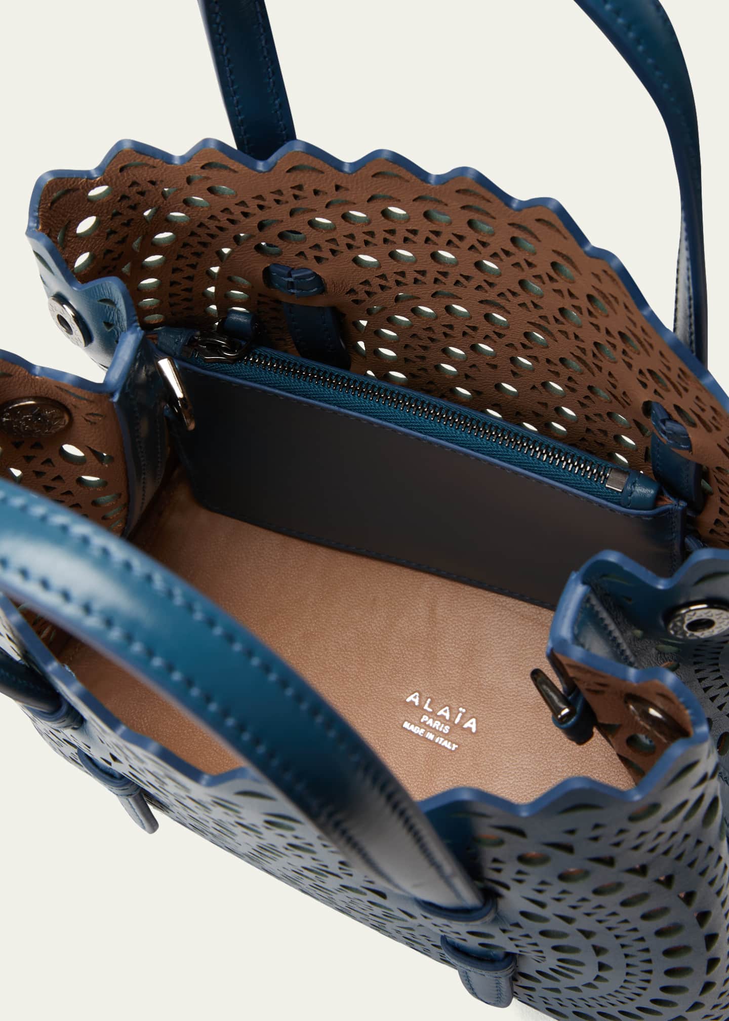 ALAIA Mina 20 Tote Bag in Vienne Perforated Leather Bergdorf Goodman