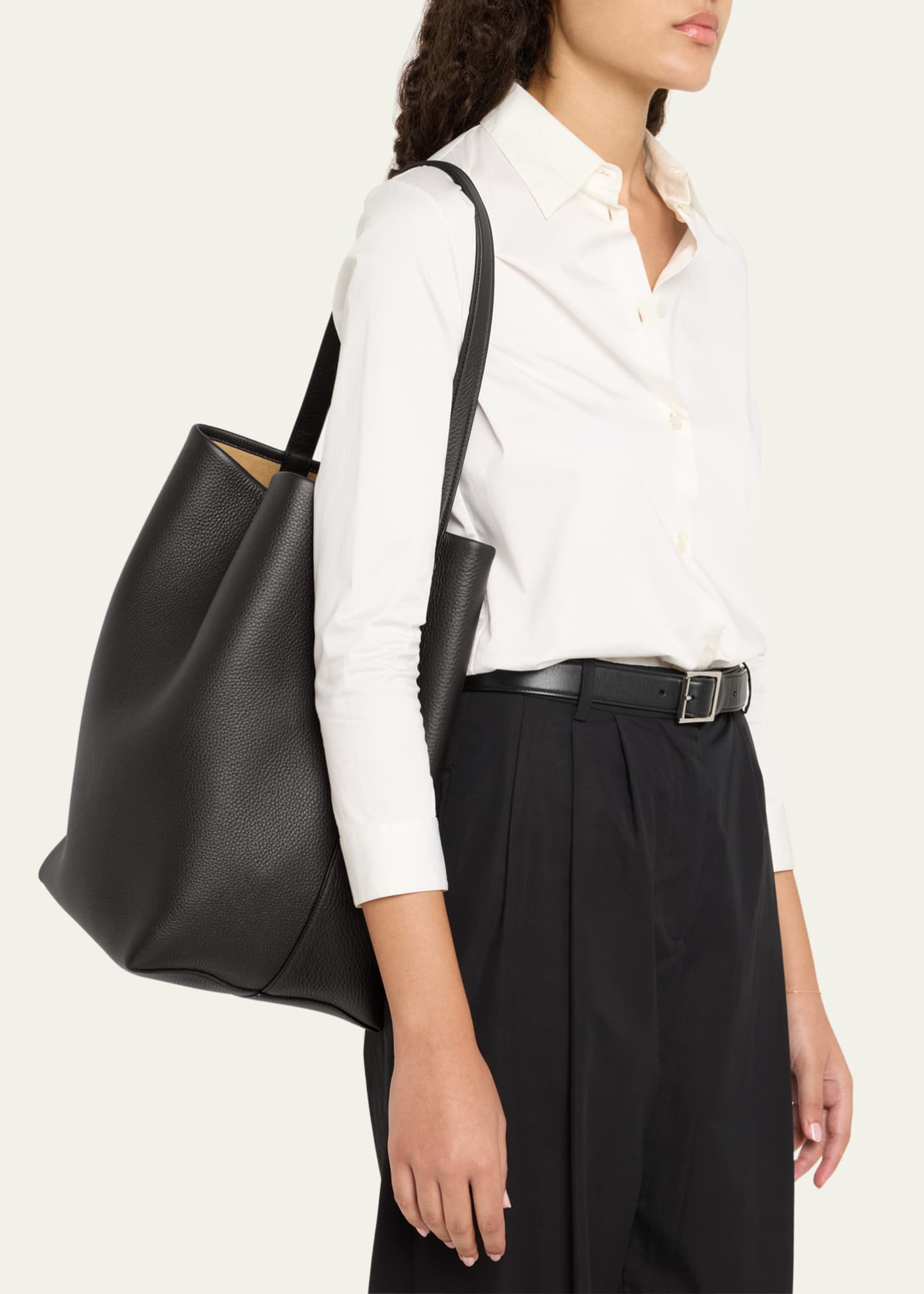THE ROW N/S Park Tote Large in Lux Grained Calfksin Image 2 of 7