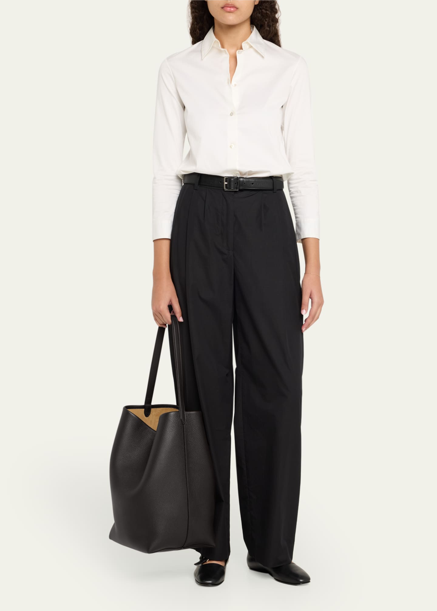 THE ROW N/S Park Tote Large in Lux Grained Calfksin Image 5 of 7