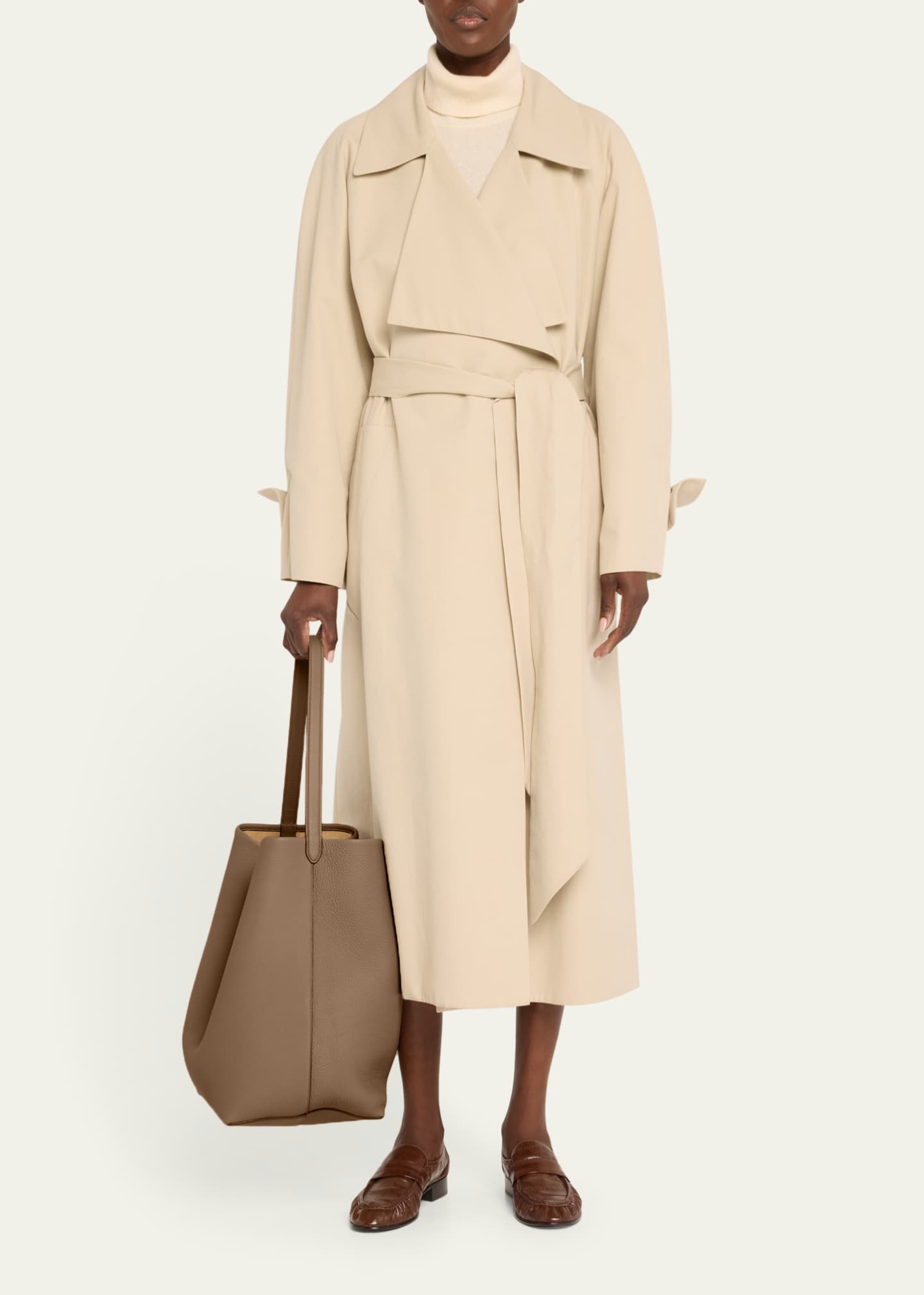 THE ROW N/S Park Tote Large in Lux Grained Calfksin Image 5 of 7