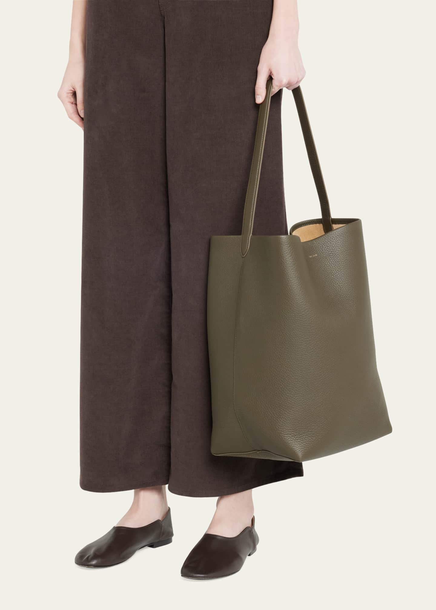 The Row Medium Leather N/S Park Tote Bag