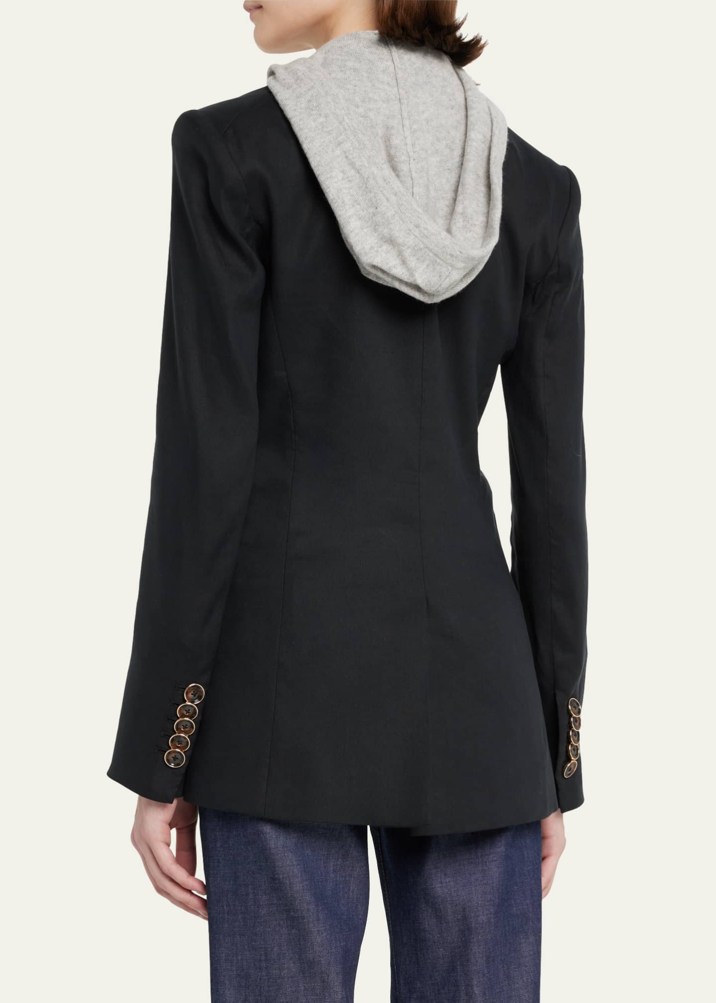 Veronica Beard Cashmere Hoodie Dickey Image 3 of 5
