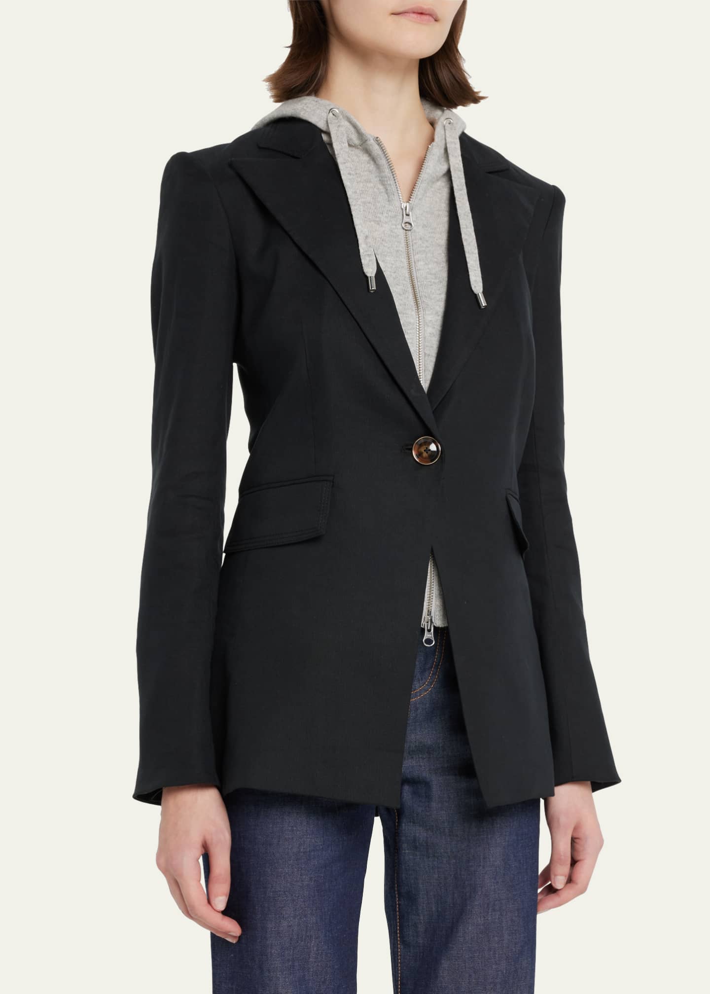 Veronica Beard Cashmere Hoodie Dickey Image 4 of 5