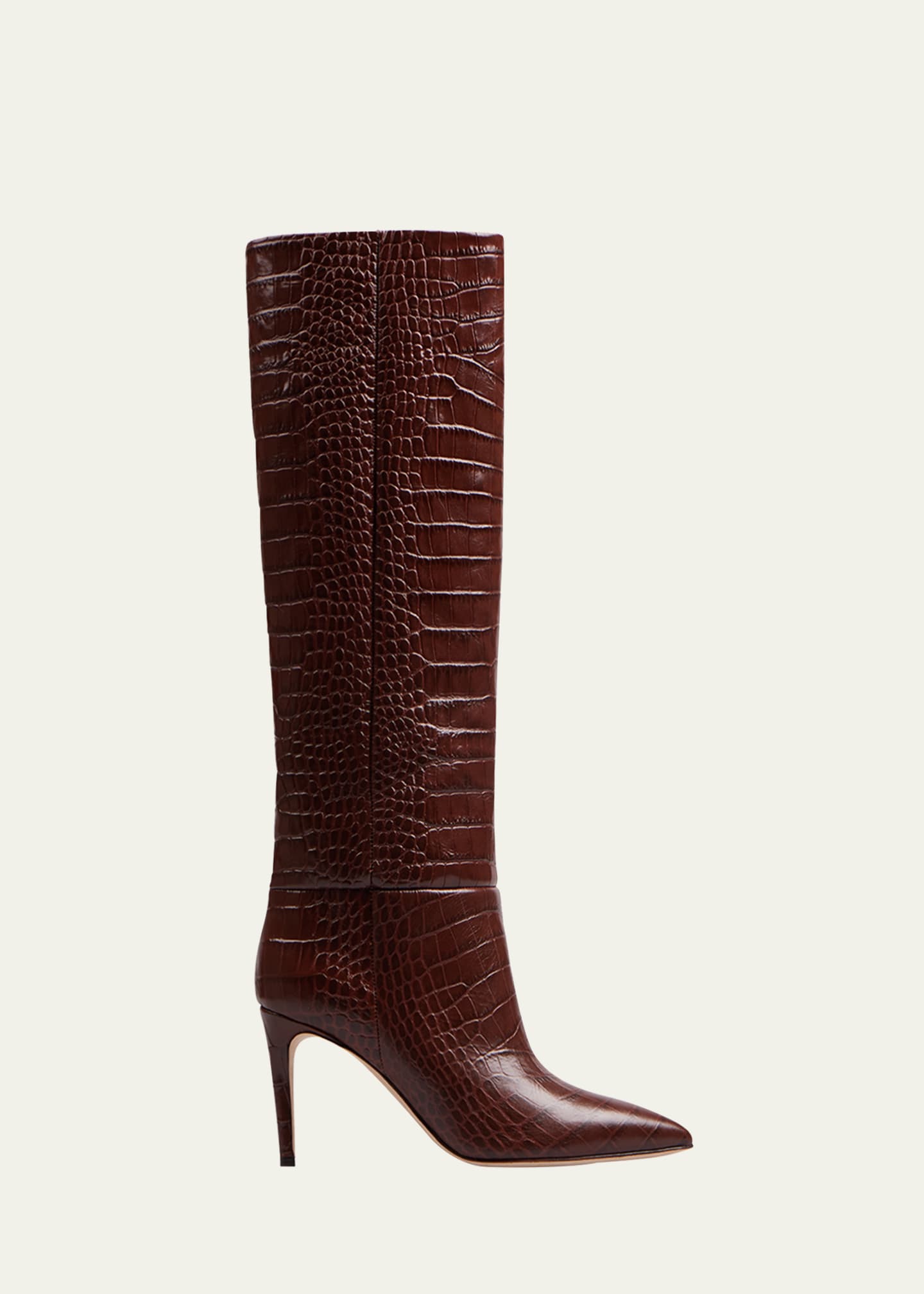 Paris Texas 85mm Mock Croc Stiletto Knee Boots Bergdorf Goodman