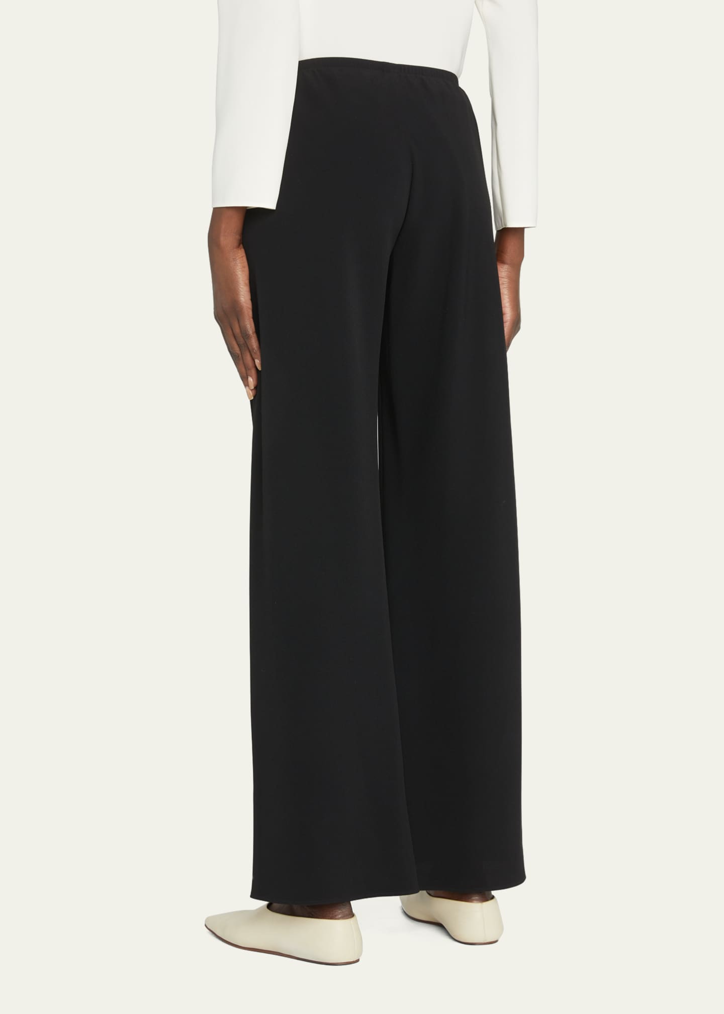 THE ROW Gala Wide-Leg Crepe Pants - Bergdorf Goodman