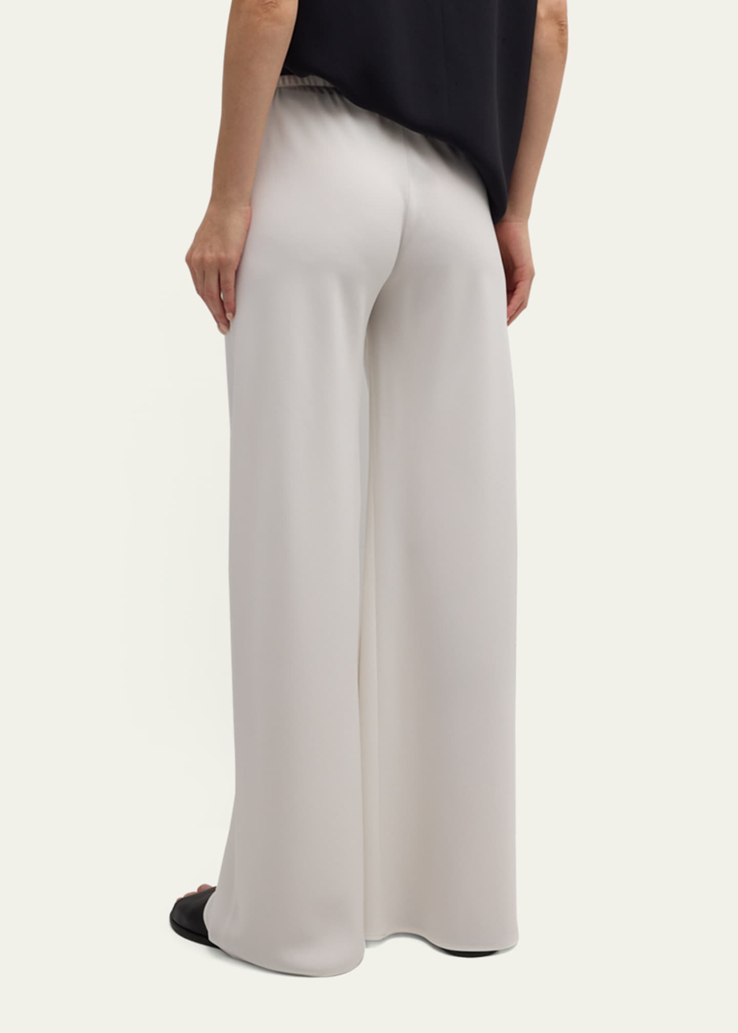 Gala Wide-Leg Crepe Pants