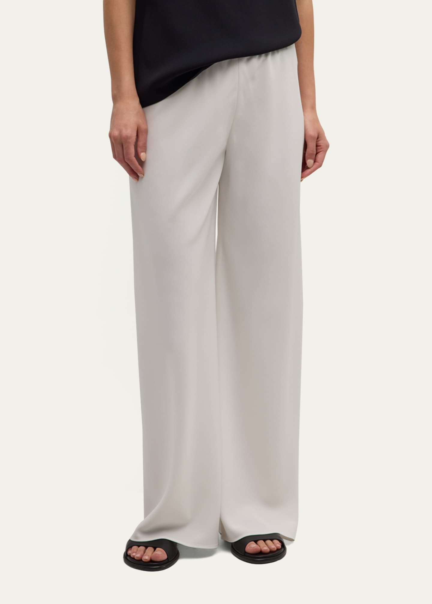 Gala Wide-Leg Crepe Pants
