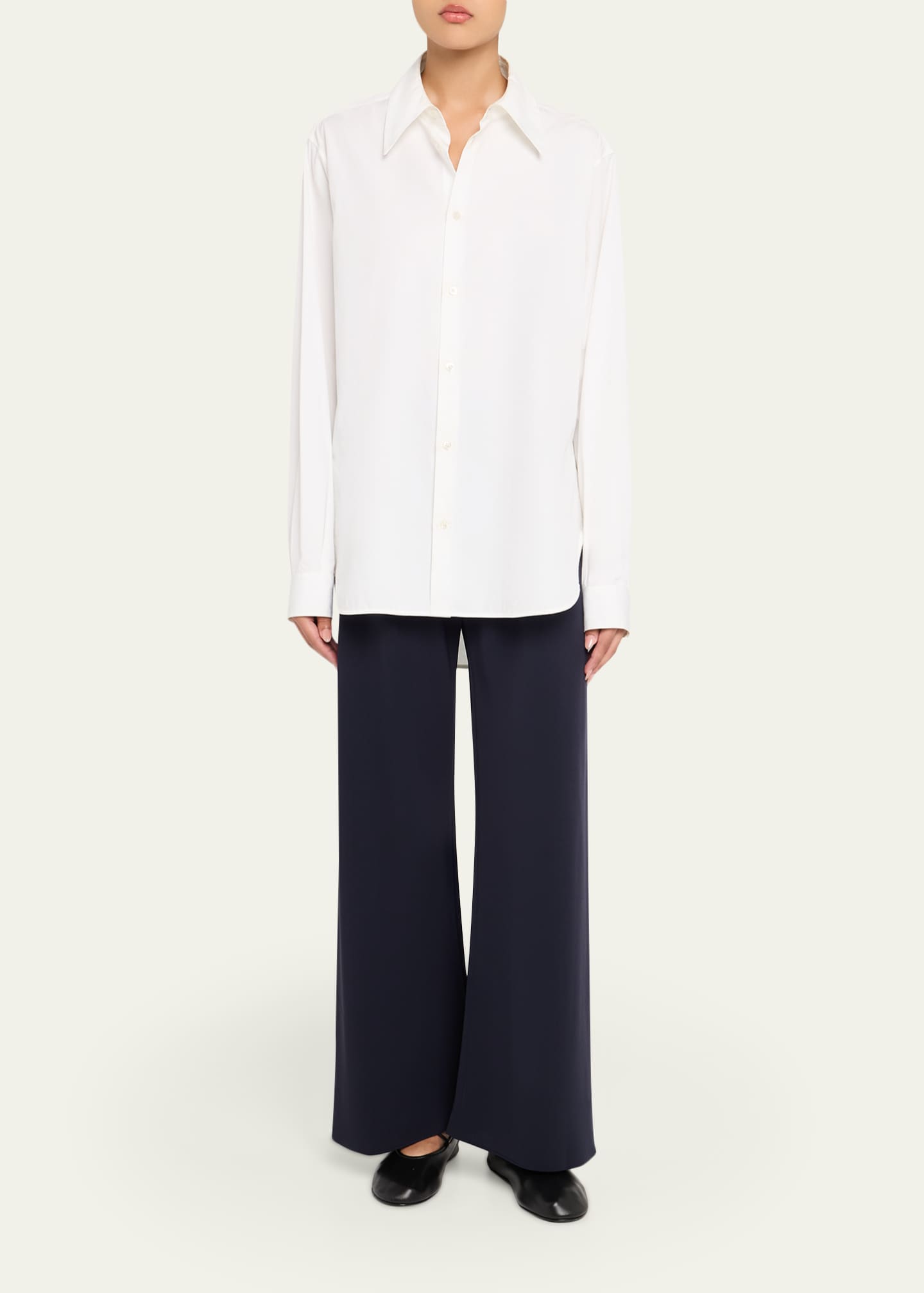 Gala Wide-Leg Crepe Pants
