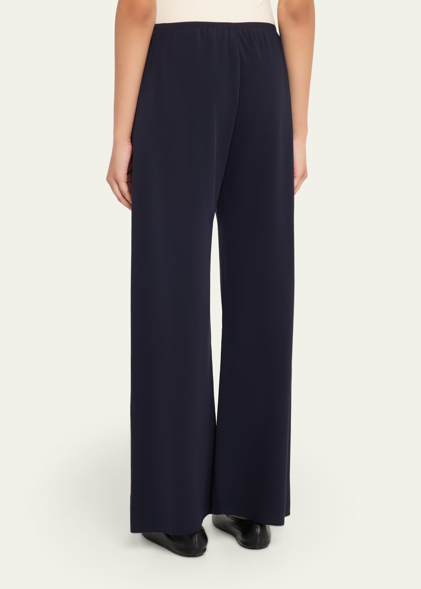 Gala Wide-Leg Crepe Pants