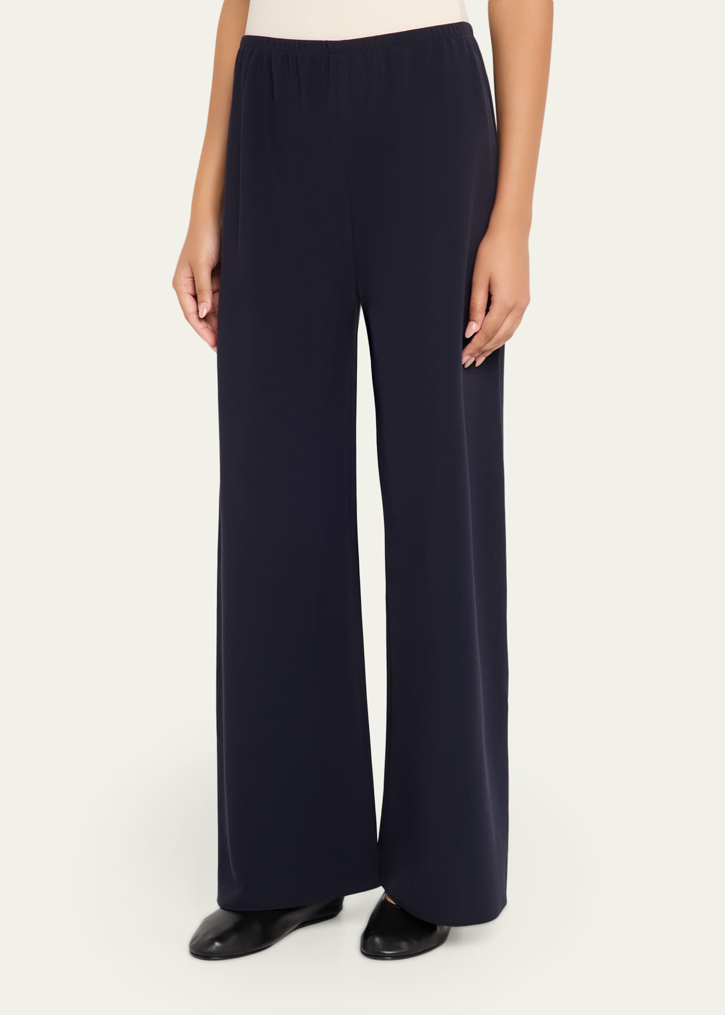 Gala Wide-Leg Crepe Pants