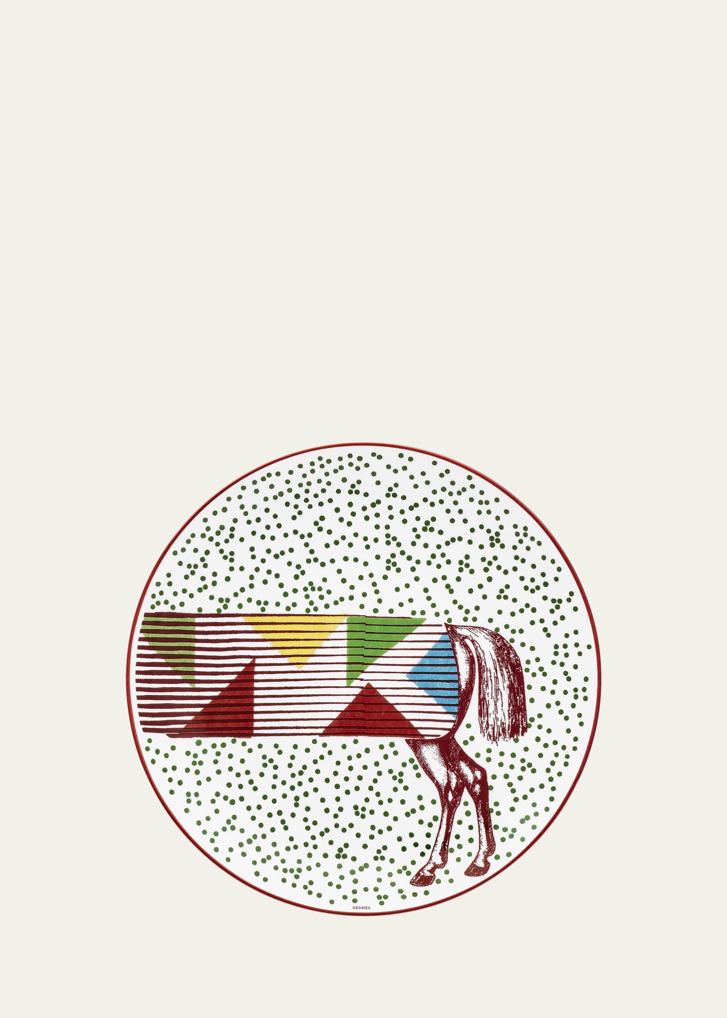 Hermès Hippomobile Dessert Plate, No. 6 Bergdorf Goodman