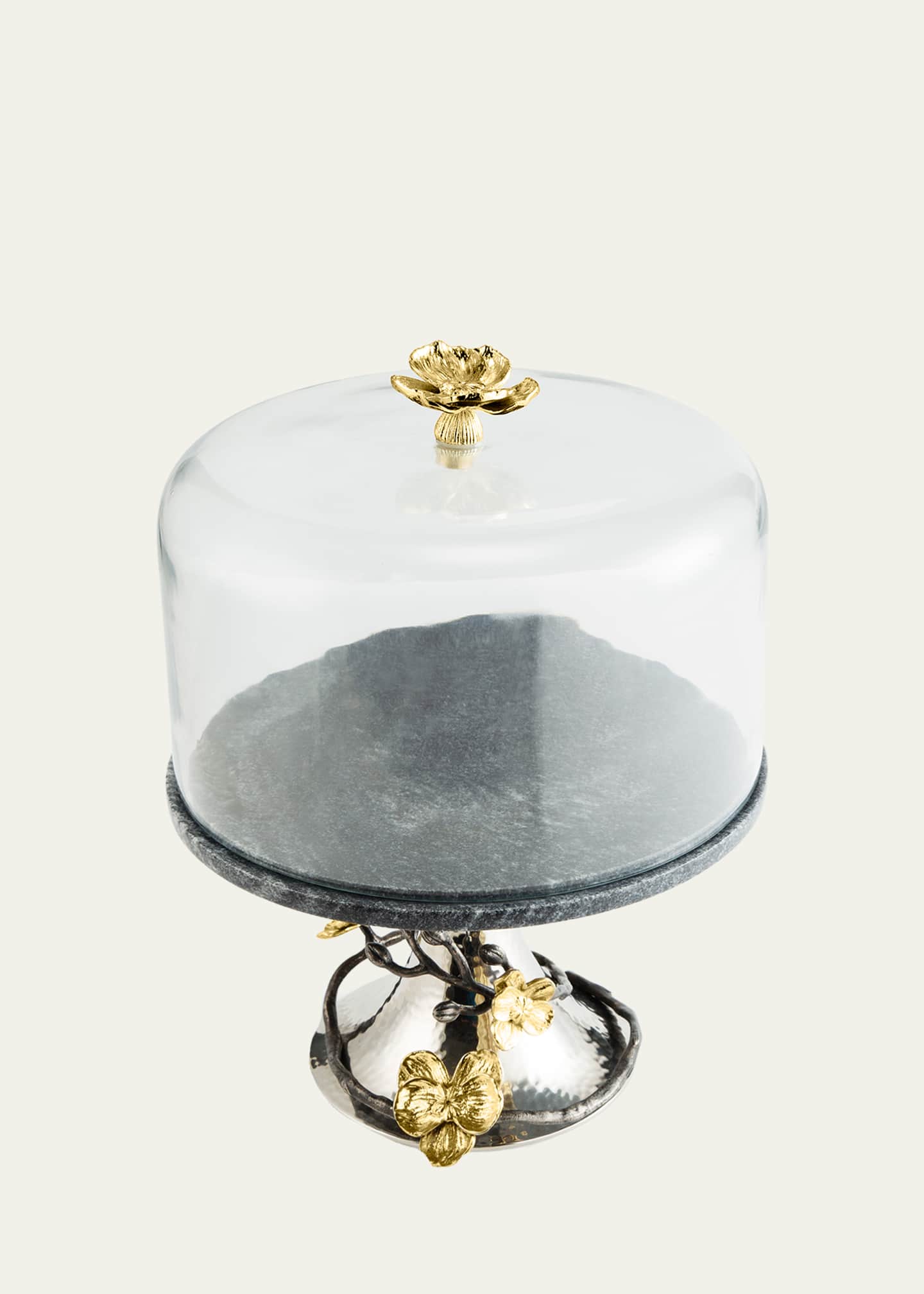 Michael Aram Gold Orchid Cake Stand with Dome Bergdorf Goodman