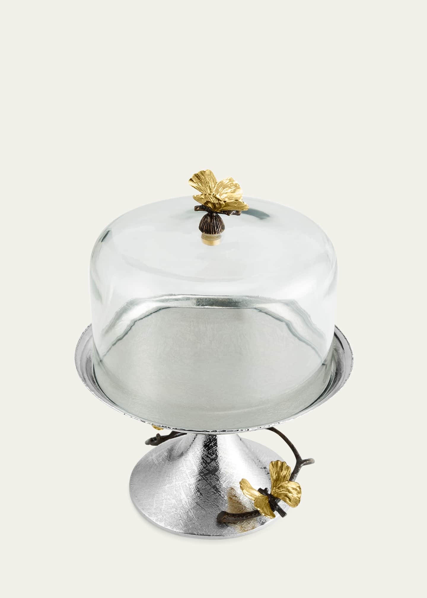 Michael Aram Butterfly Ginkgo Pastry Dish with Dome Image 2 of 4