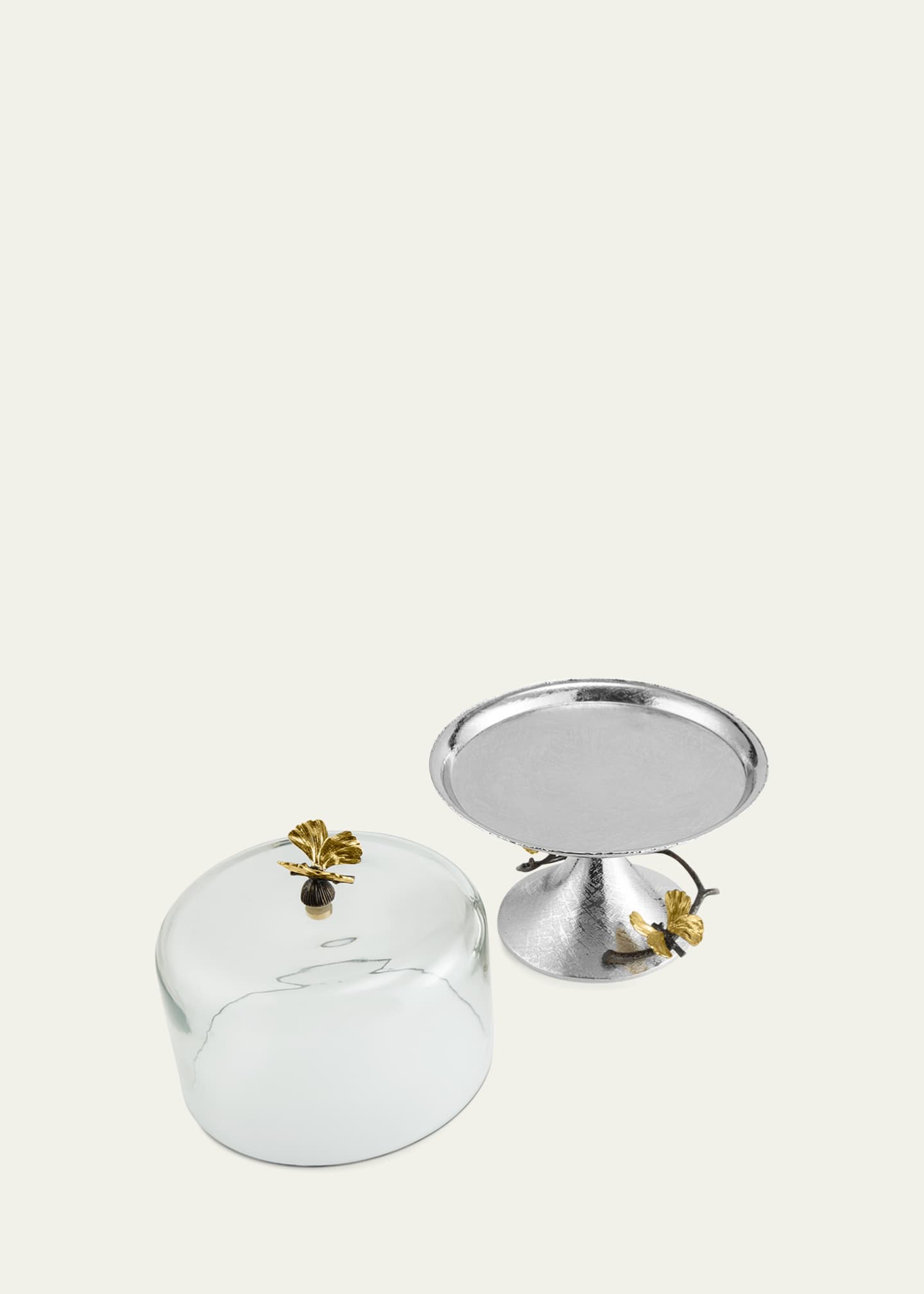 Michael Aram Butterfly Ginkgo Pastry Dish with Dome Image 3 of 4