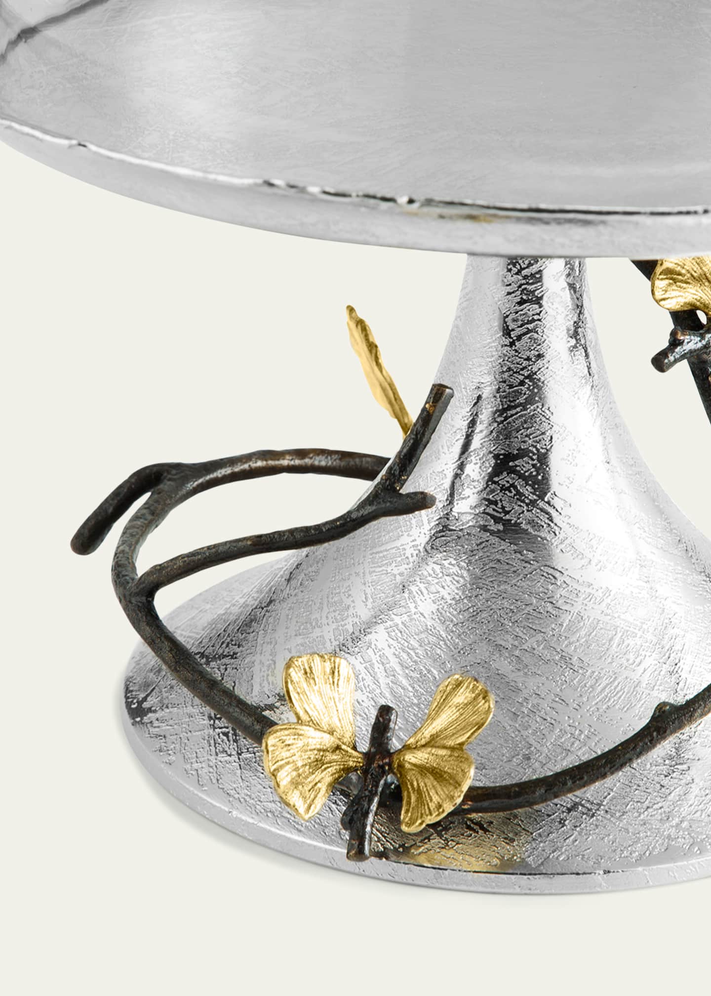 Michael Aram Butterfly Ginkgo Pastry Dish with Dome Image 4 of 4