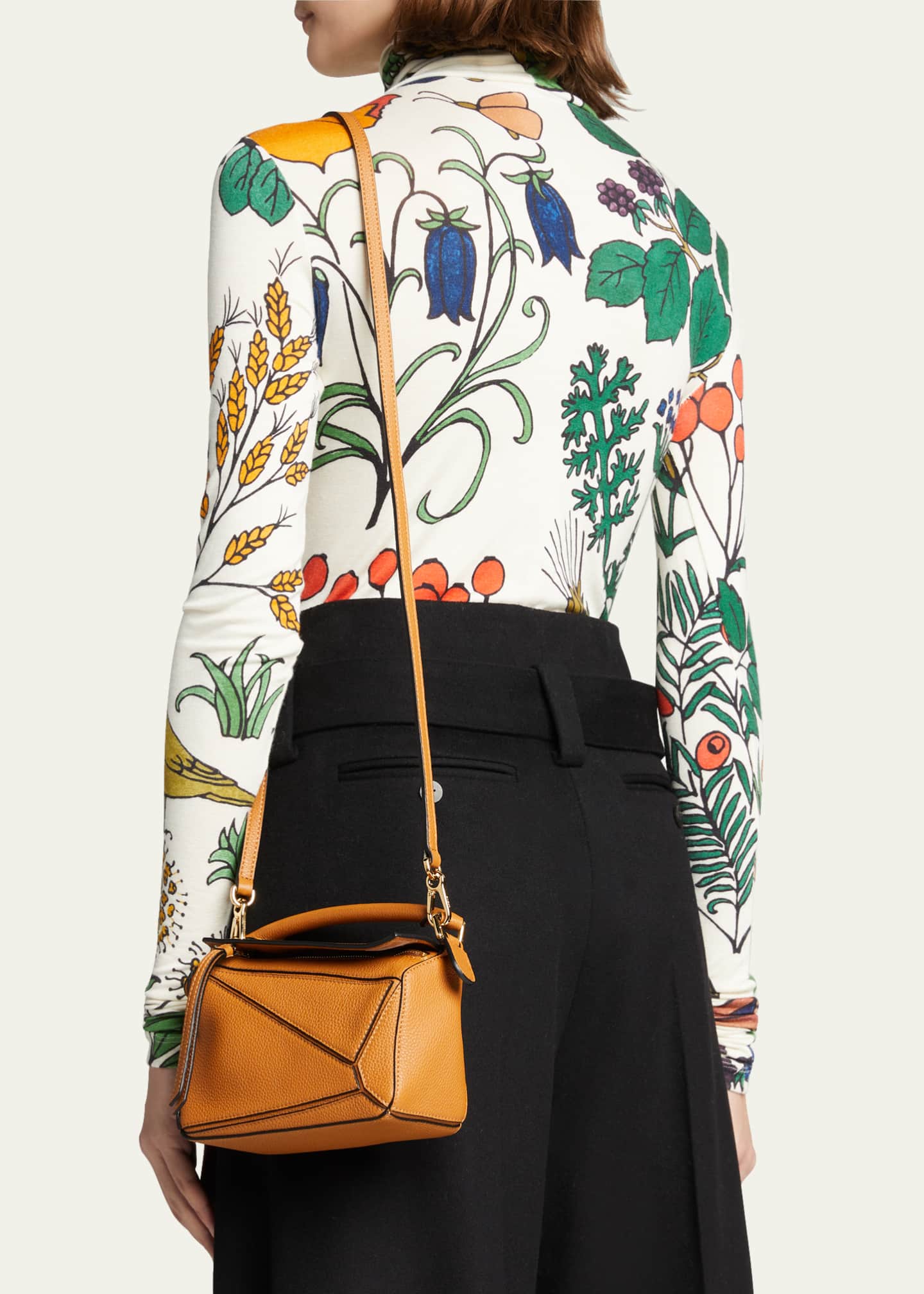 Loewe Puzzle Mini TopHandle Bag in Grained Leather Bergdorf Goodman