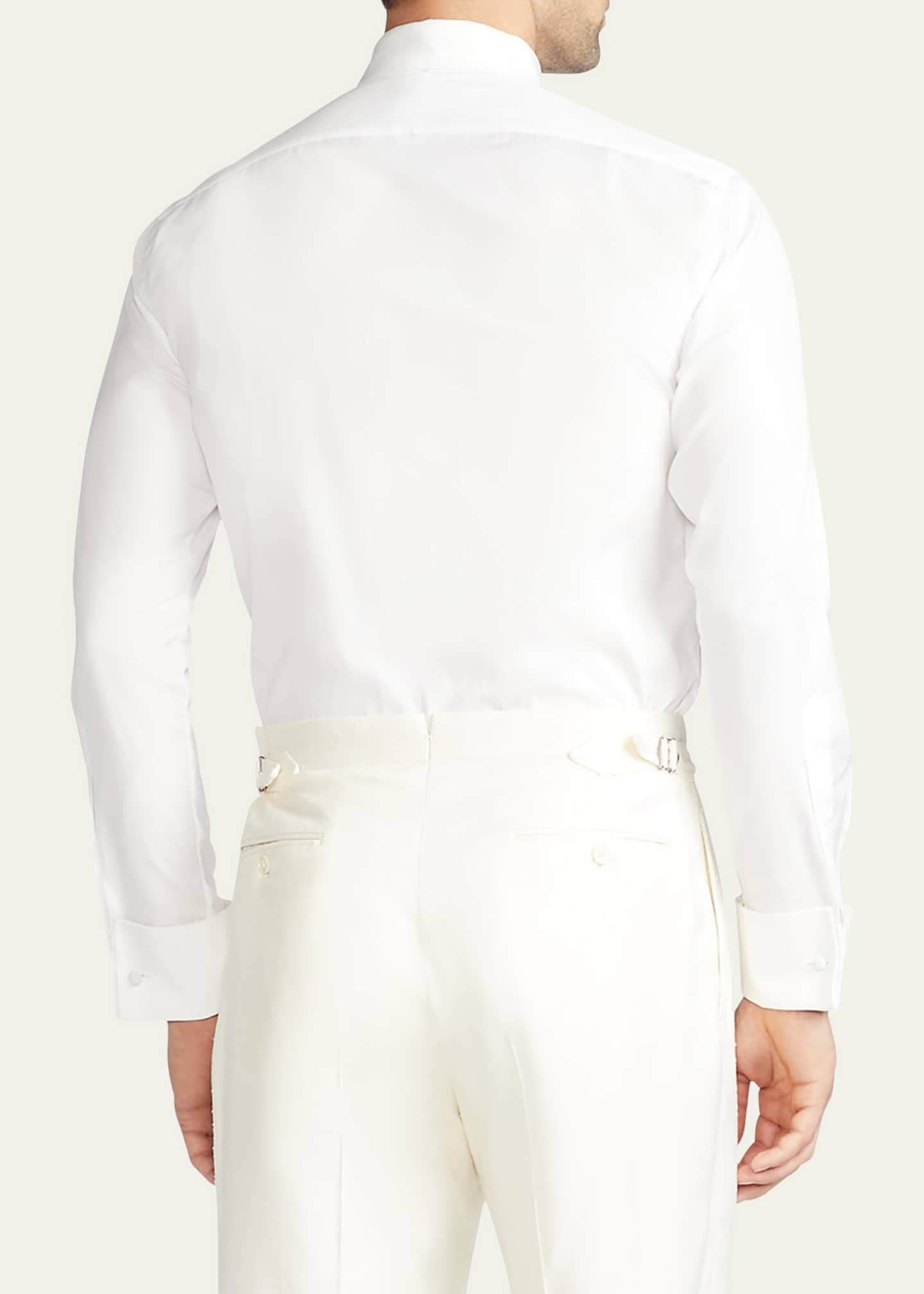 Ralph Lauren Purple Label Solid Poplin Aston Pleated Formal Ds Image 2 of 3
