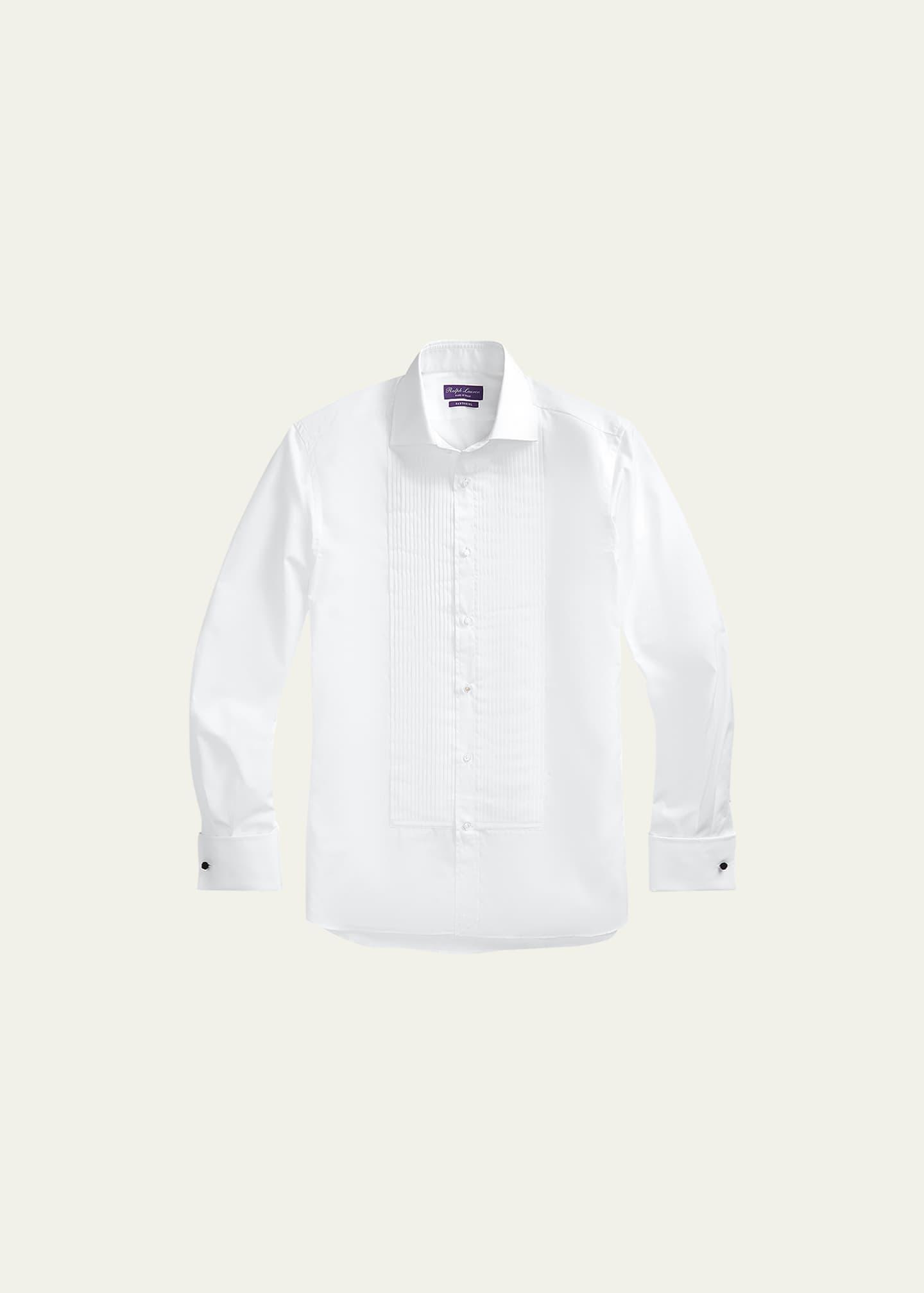 Ralph Lauren Purple Label Solid Poplin Aston Pleated Formal Ds Image 1 of 3