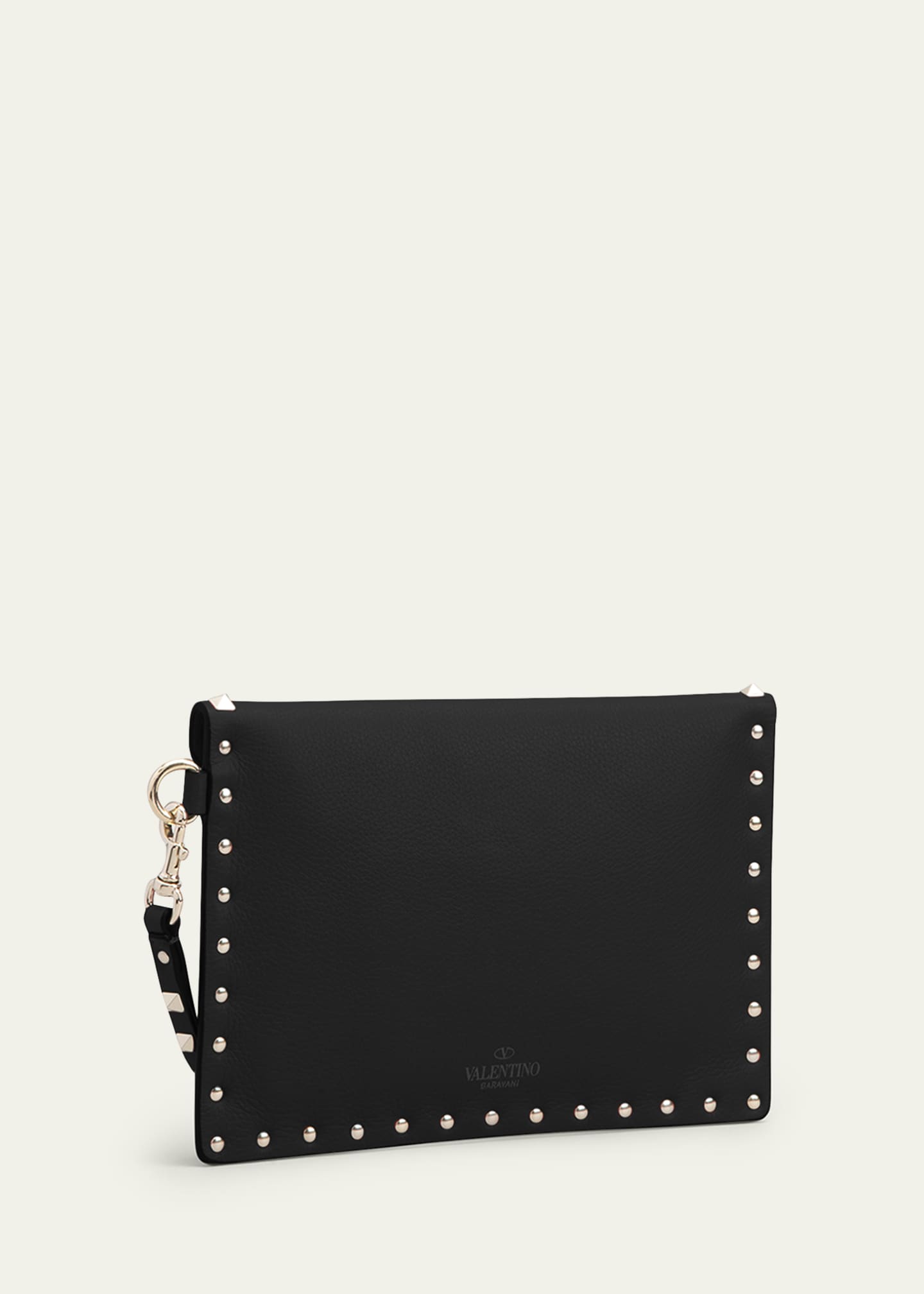 Valentino Rockstud V-Flap Pouch Clutch Bag