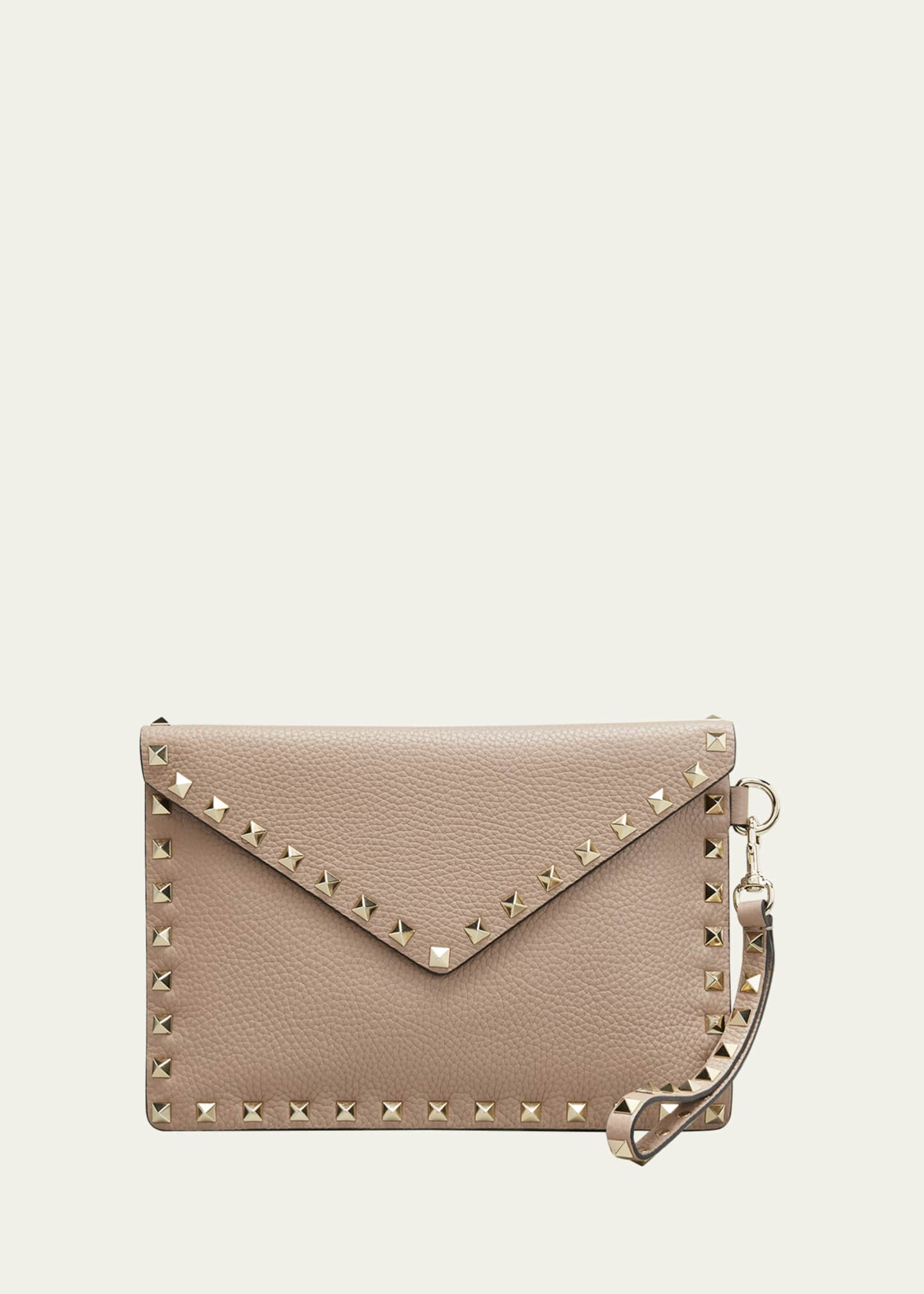 Valentino Rockstud Leather Clutch Pouch