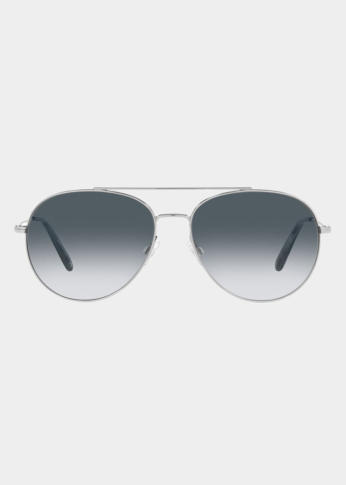 Oliver Peoples Airdale Metal Aviator Sunglasses, Silver - Bergdorf Goodman