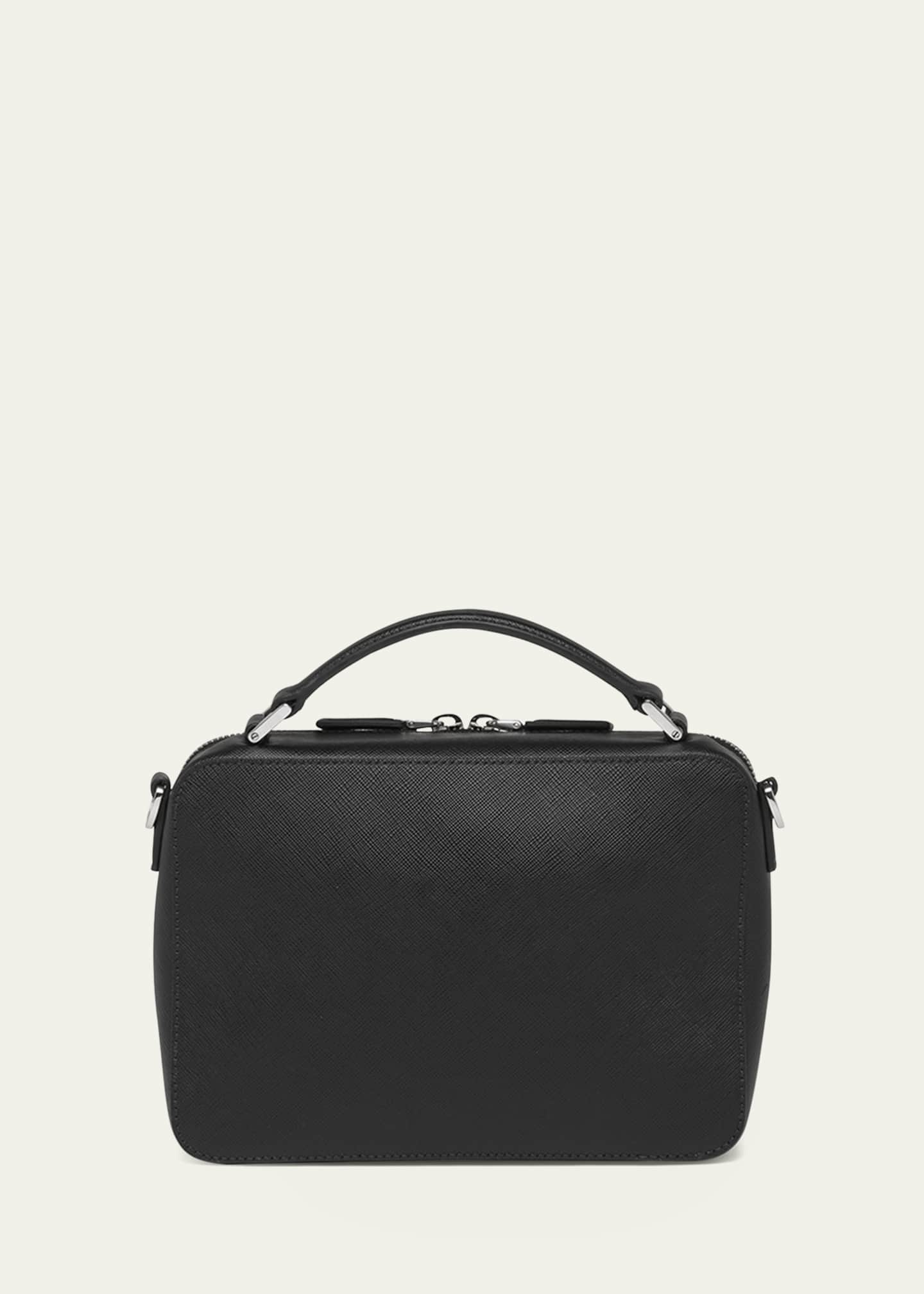 Très Bien - Prada Brique Leather / Nylon Cross-Body Bag Black