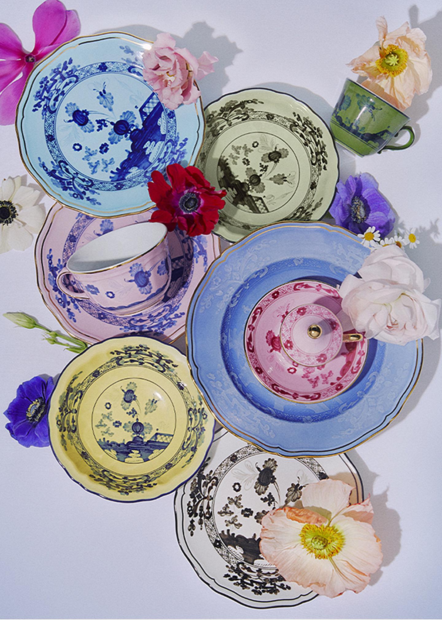 Ginori 1735 Oriente Itailano Iris Gold Tea Saucer - Bergdorf Goodman