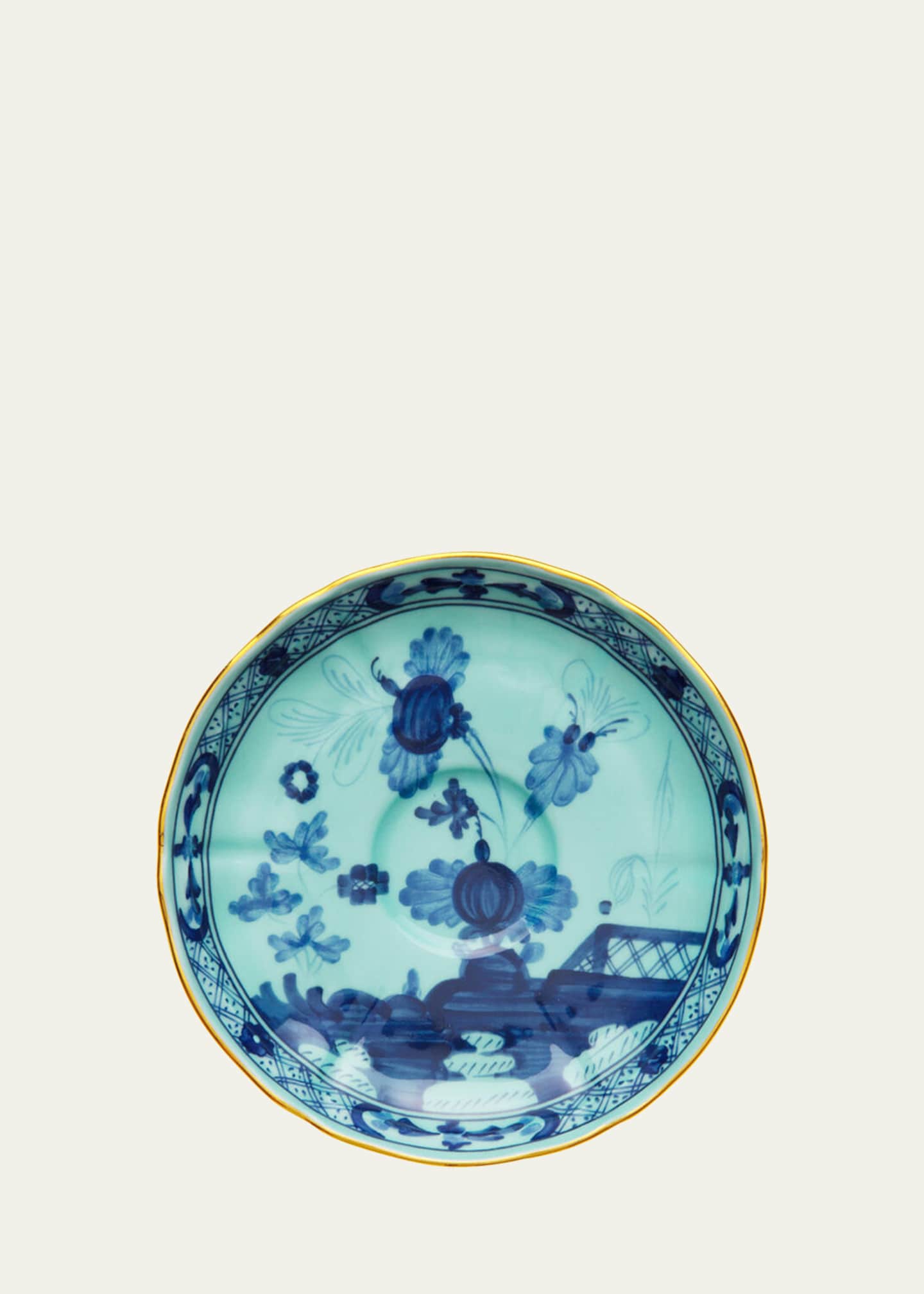 GINORI 1735 Oriente Itailano Iris Gold Tea Saucer