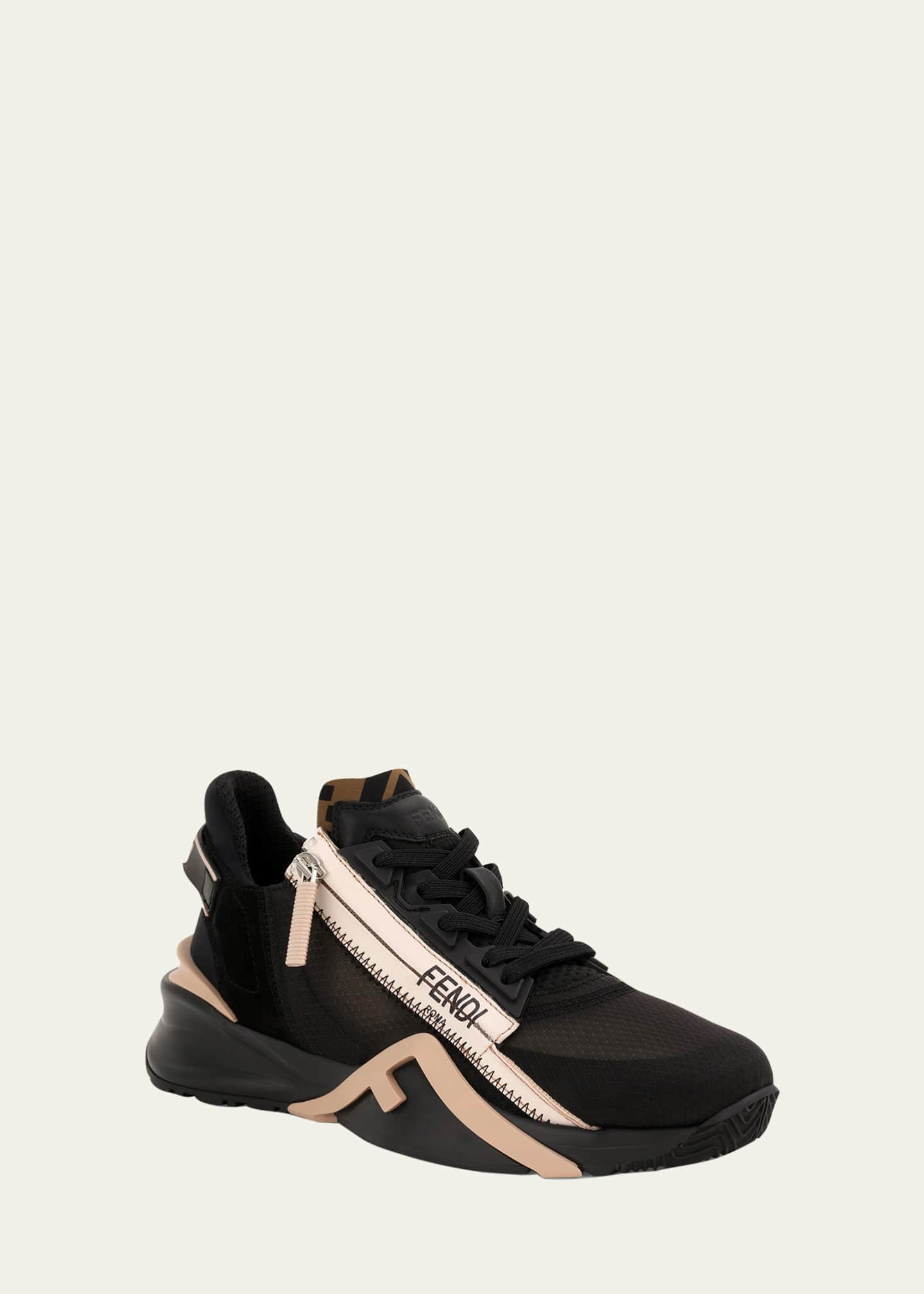 Fendi Flow Side-Zip Trainer Sneakers