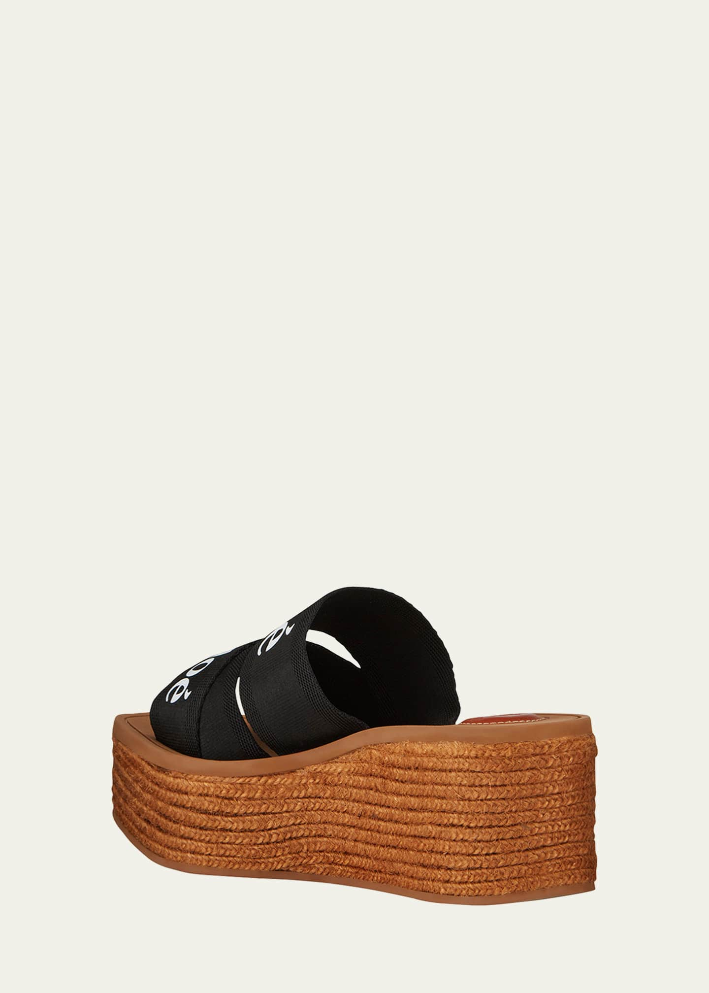 CHLOE□WOODY CANVAS WEDGE SANDALS - 靴・シューズ