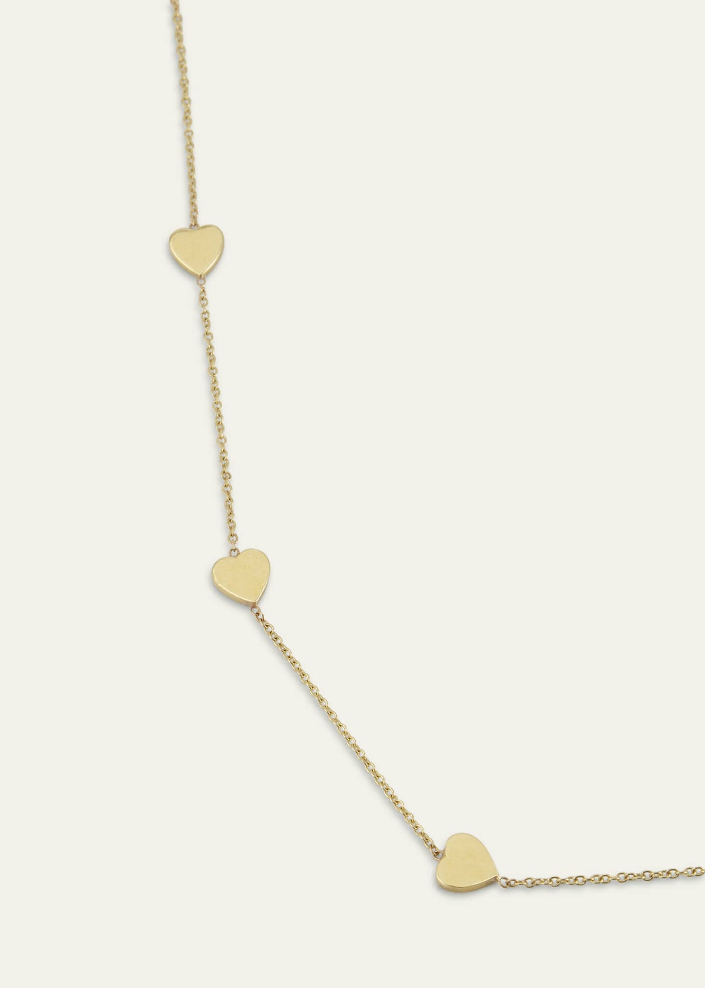 Jennifer Meyer 18k Yellow Gold Hearts by The Inch Necklace Image 3 of 4