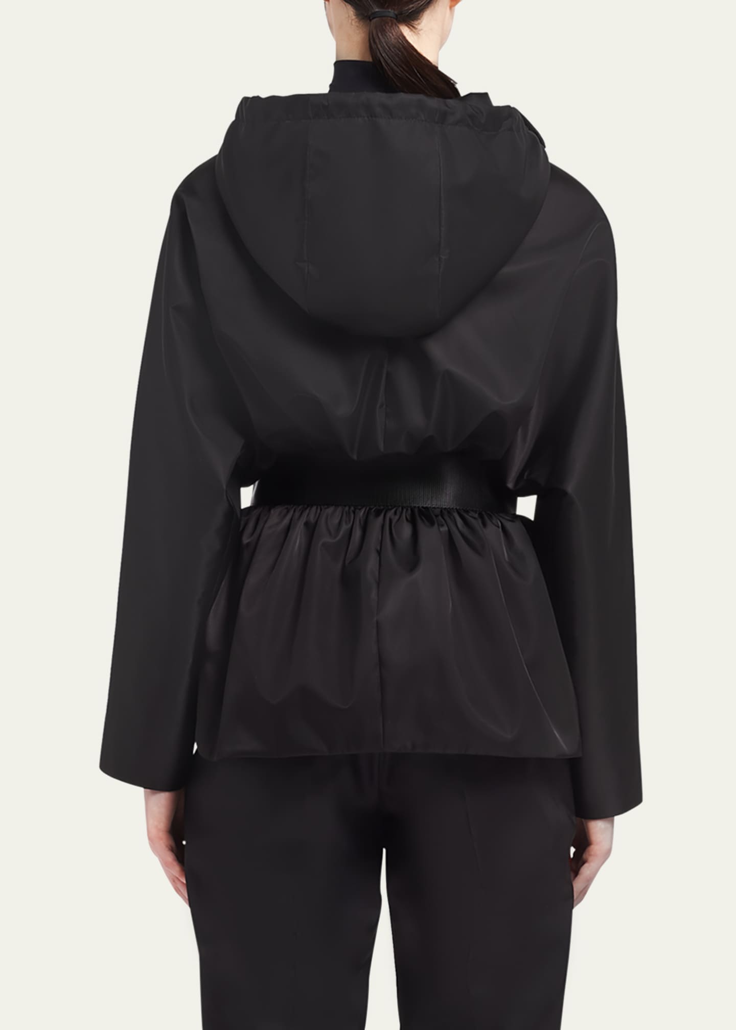 Prada Re-Nylon Blouson Jacket w/ Detachable Hood Image 2 of 5