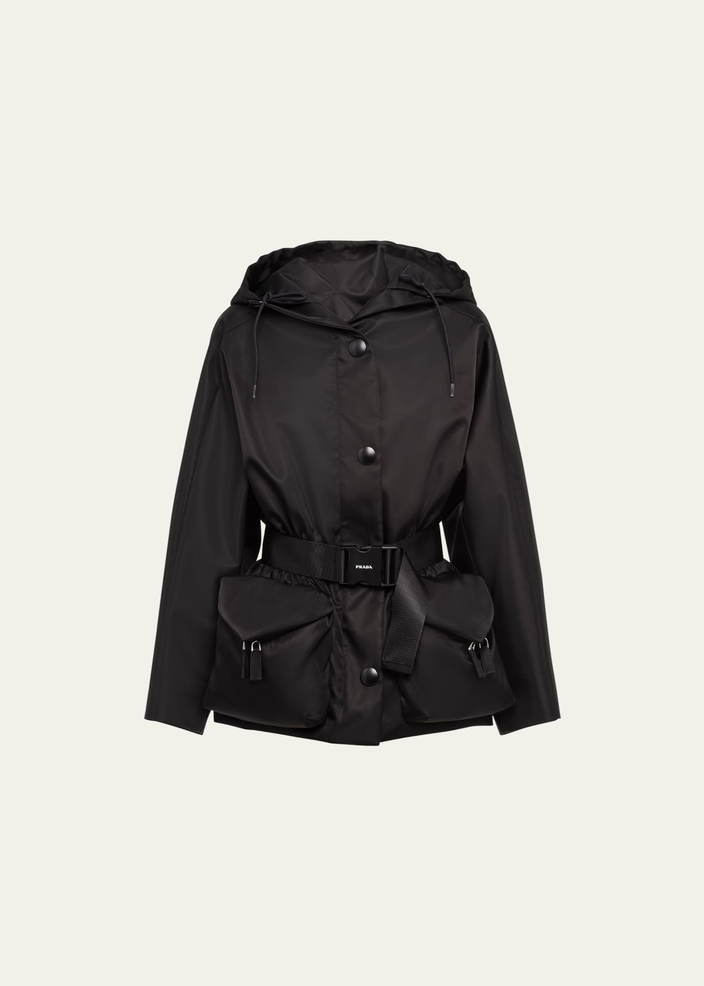 Prada Re-Nylon Blouson Jacket w/ Detachable Hood Image 5 of 5