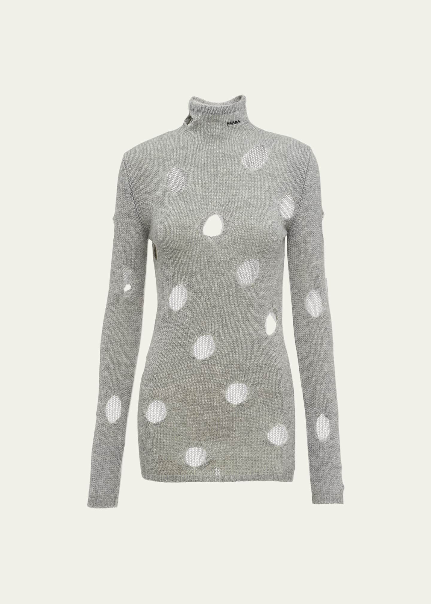 Prada roll-neck cashmere jumper - Grey