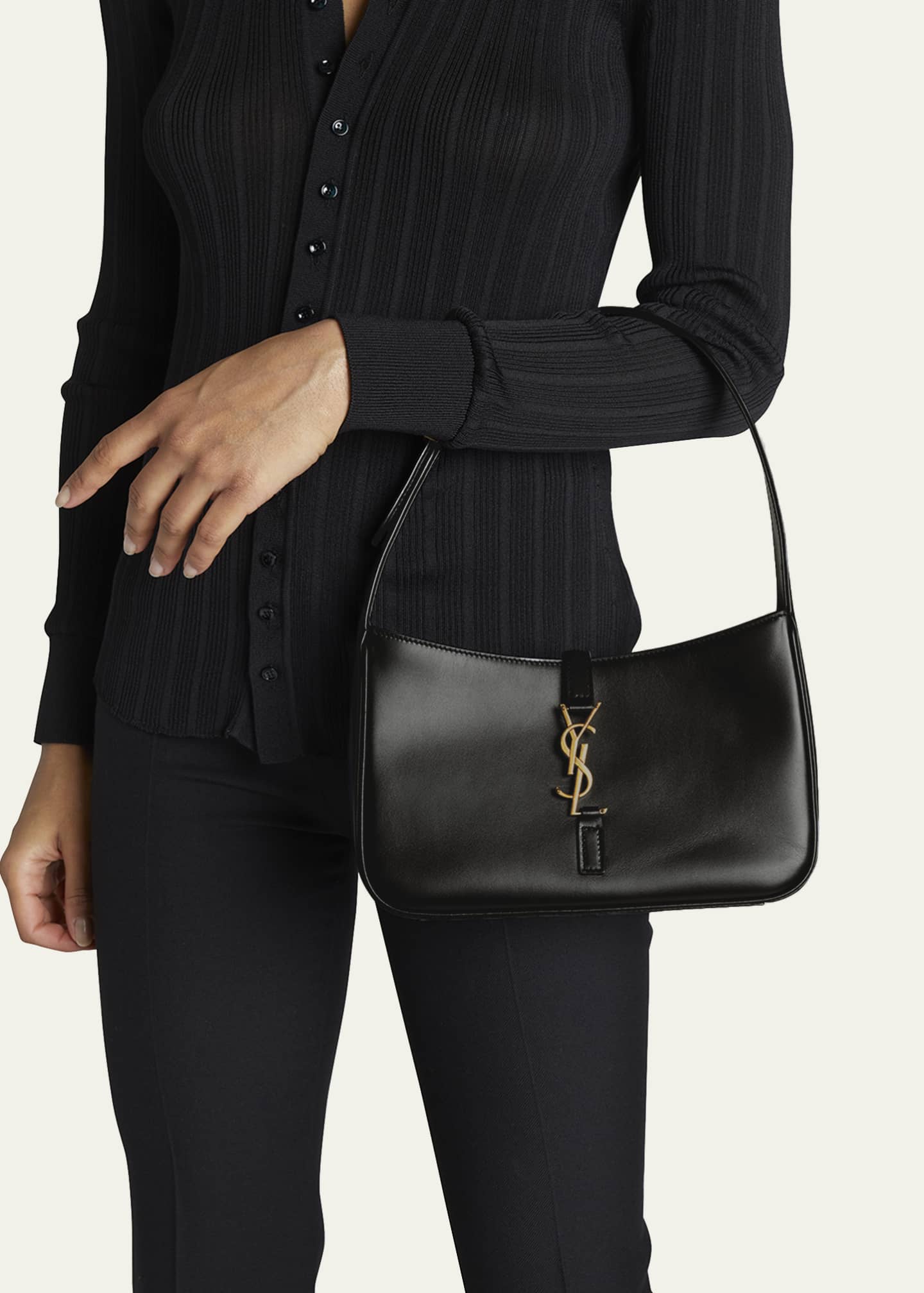Saint Laurent Le 5 A 7 YSL Shoulder Bag in Smooth Leather Image 5 of 5