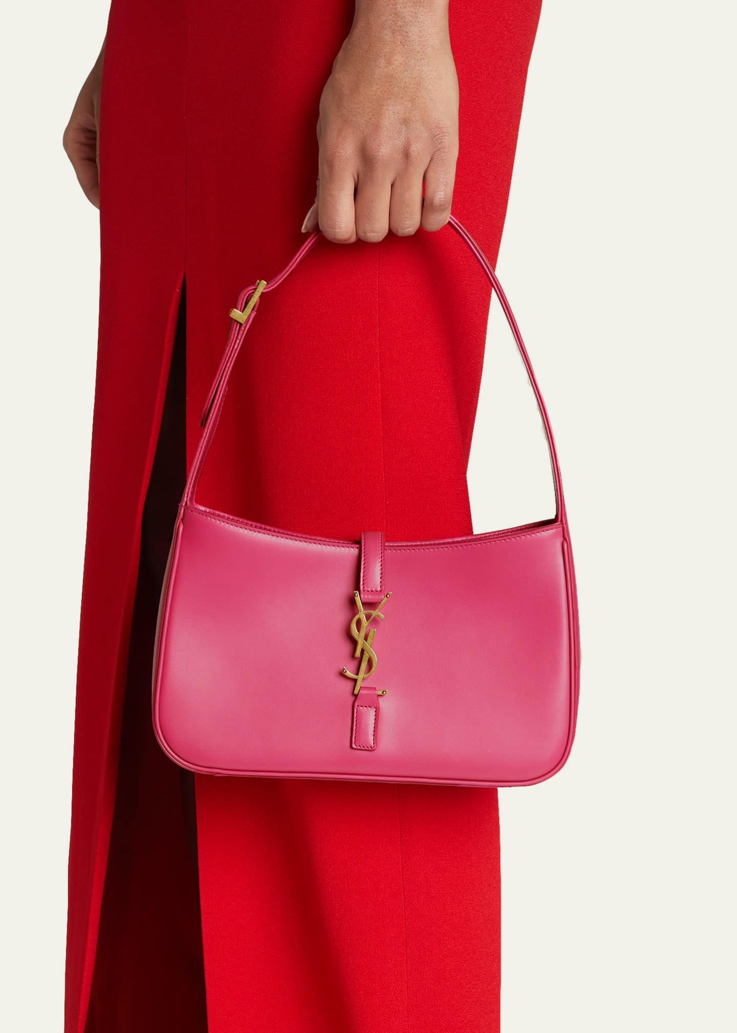 Saint Laurent Le 5 A 7 YSL Shoulder Bag in Smooth Leather Bergdorf