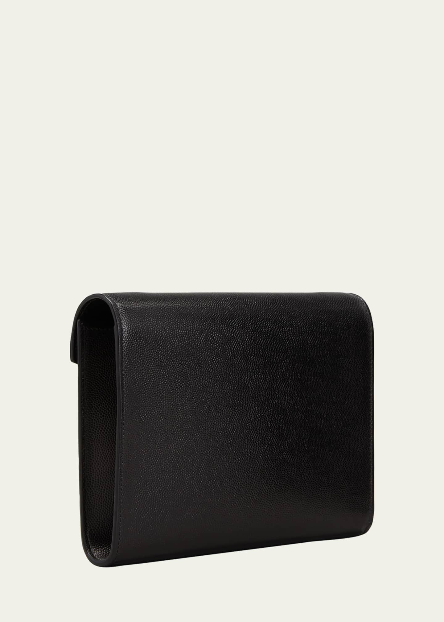 Saint Laurent Womens Cassandra Envelope Chain Wallet Khaki – Luxe Collective