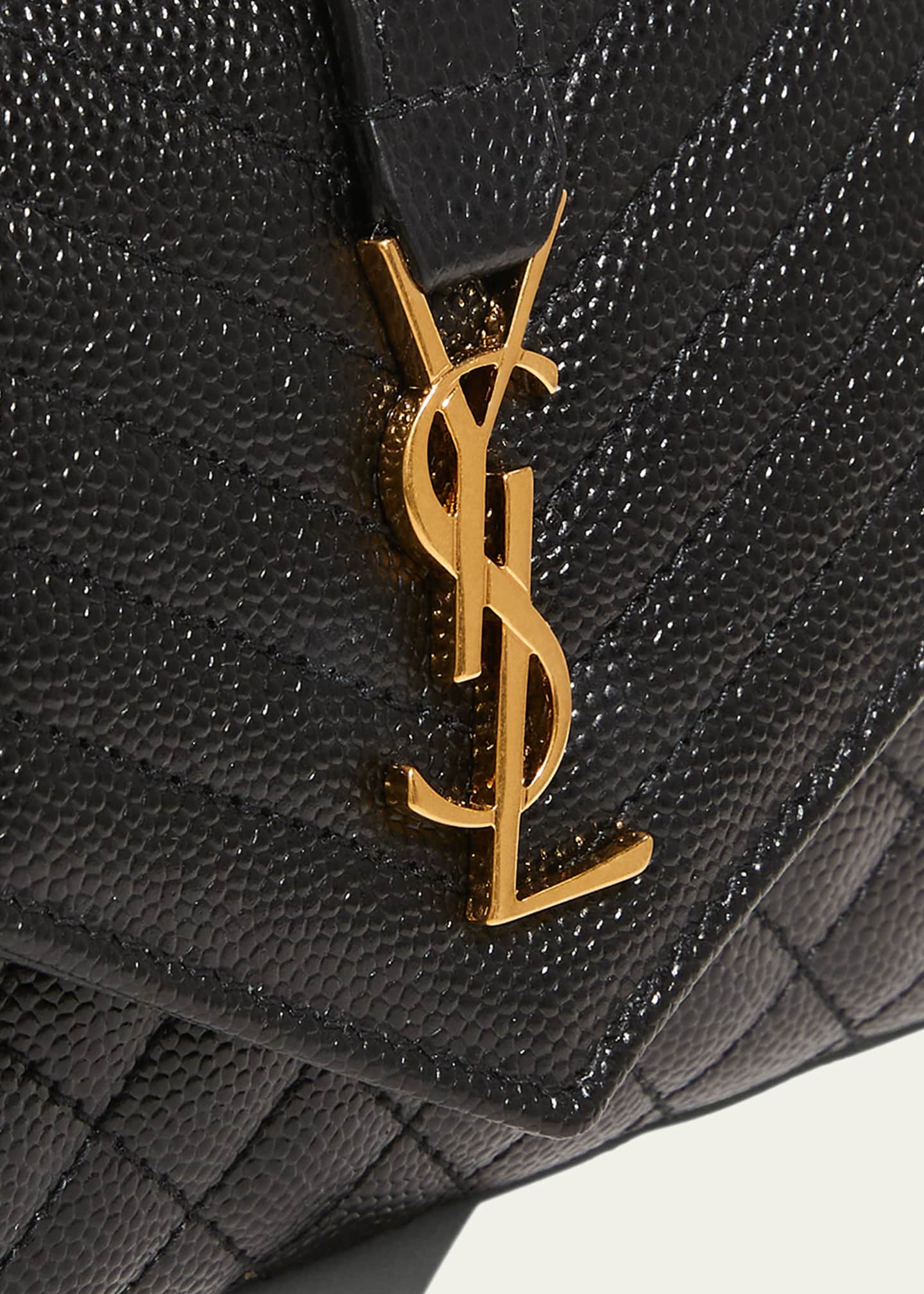 Saint Laurent Envelope Small YSL Flap Wallet in Grained Leather Image 5 of 5