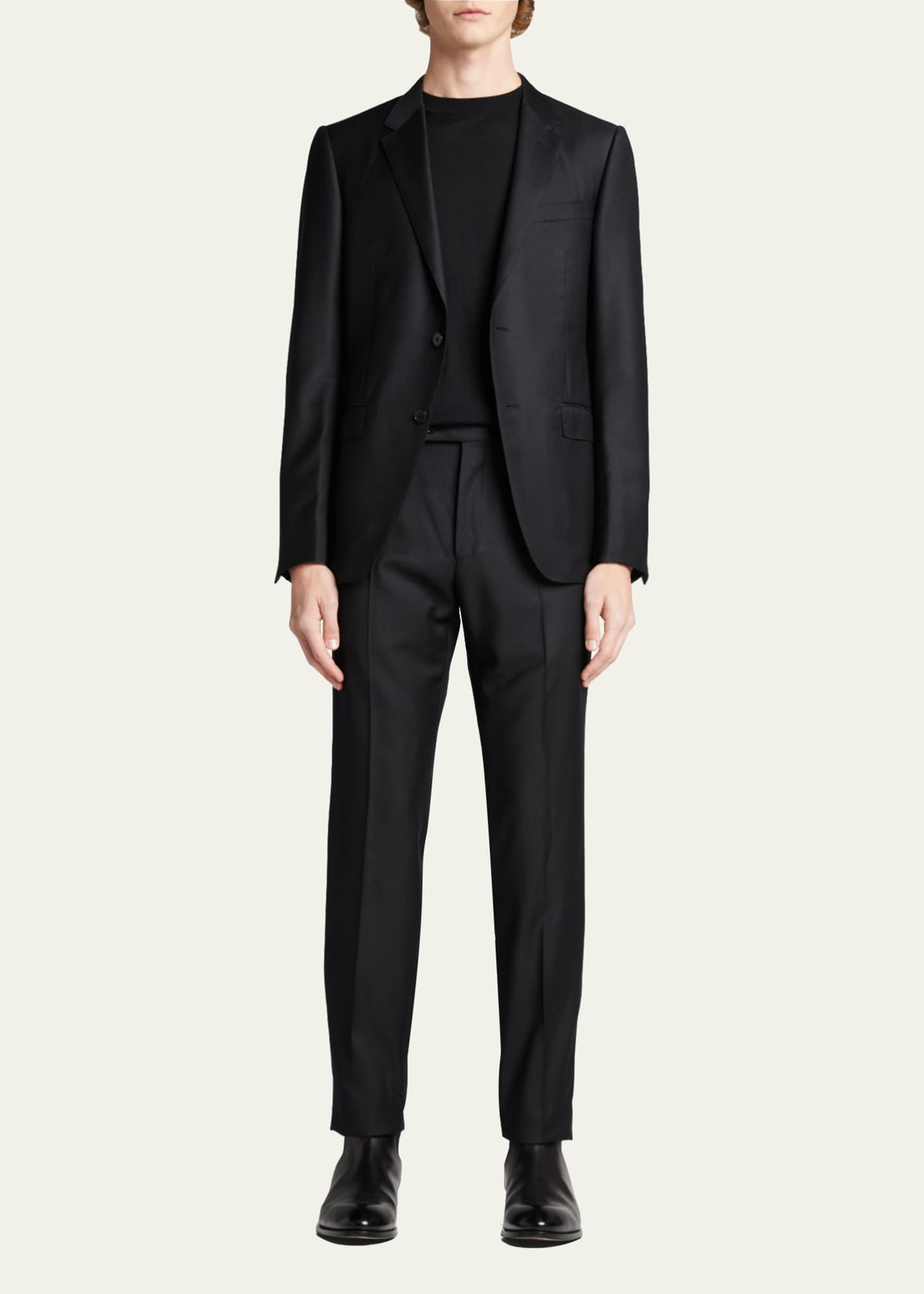 ZEGNA Men's Tonal Stripe Wool-Silk Suit - Bergdorf Goodman