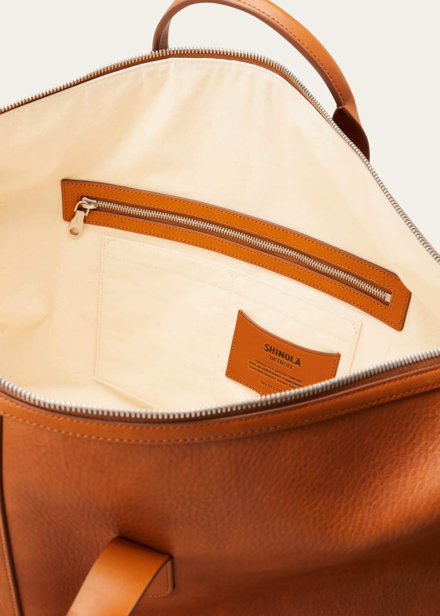 Shinola Men's Canfield Grained Leather Duffel Bag Image 4 of 5
