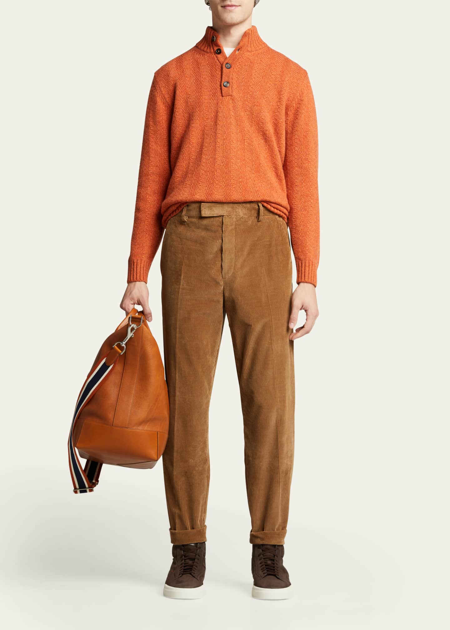Shinola Men's Canfield Grained Leather Duffel Bag Image 5 of 5