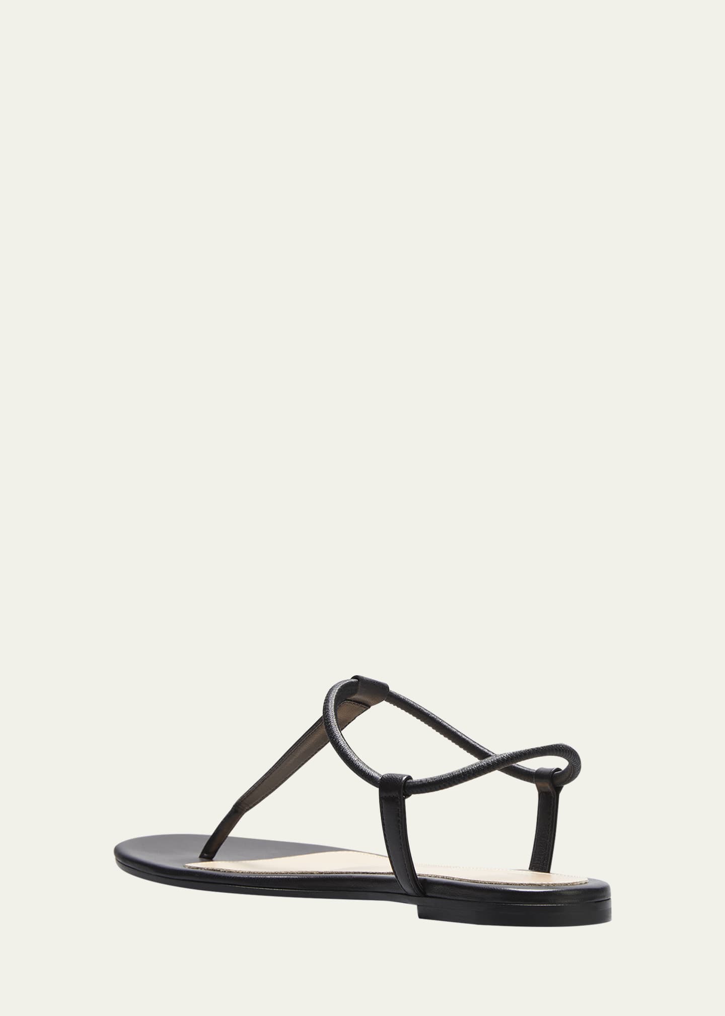 Gianvito Rossi Napa T-Strap Flat Sandals - Bergdorf Goodman