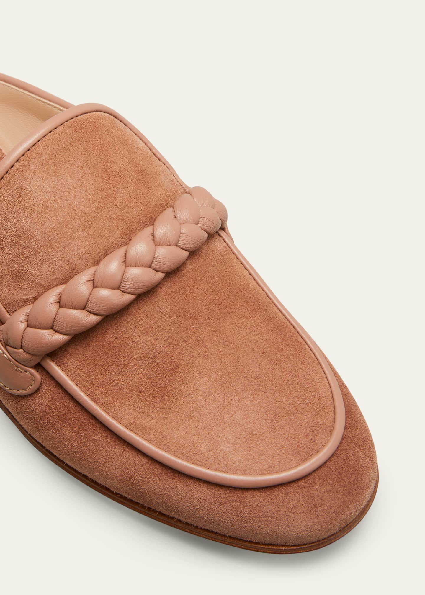 tan braided slides