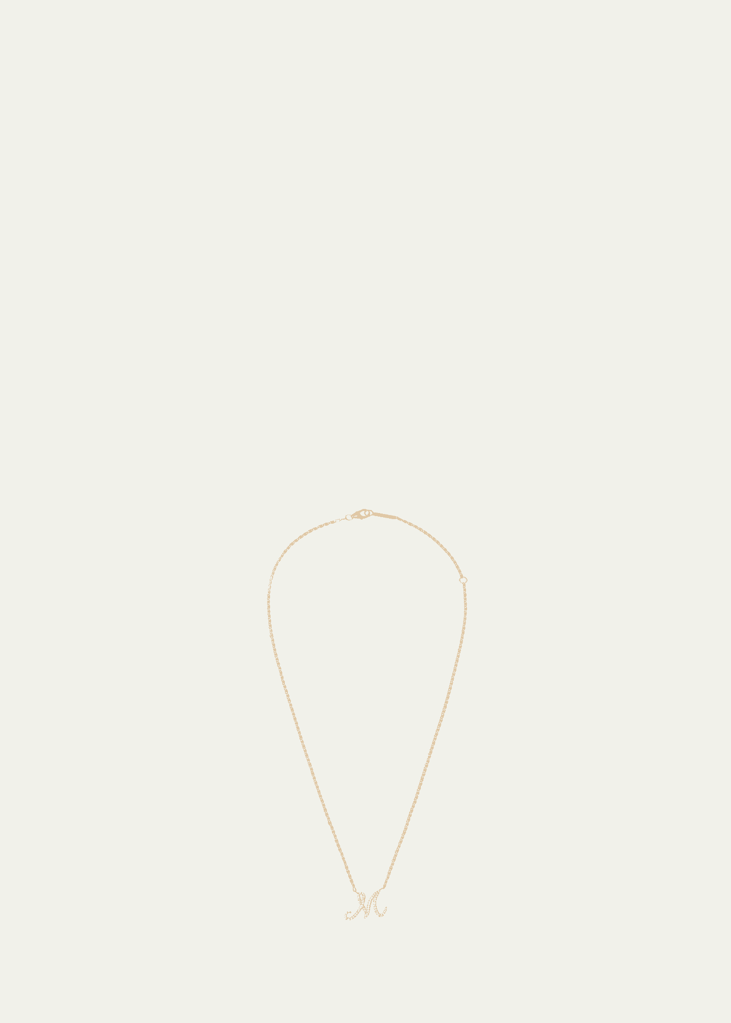 Small Flawless Malibu Diamond Initial Necklace, A-Z